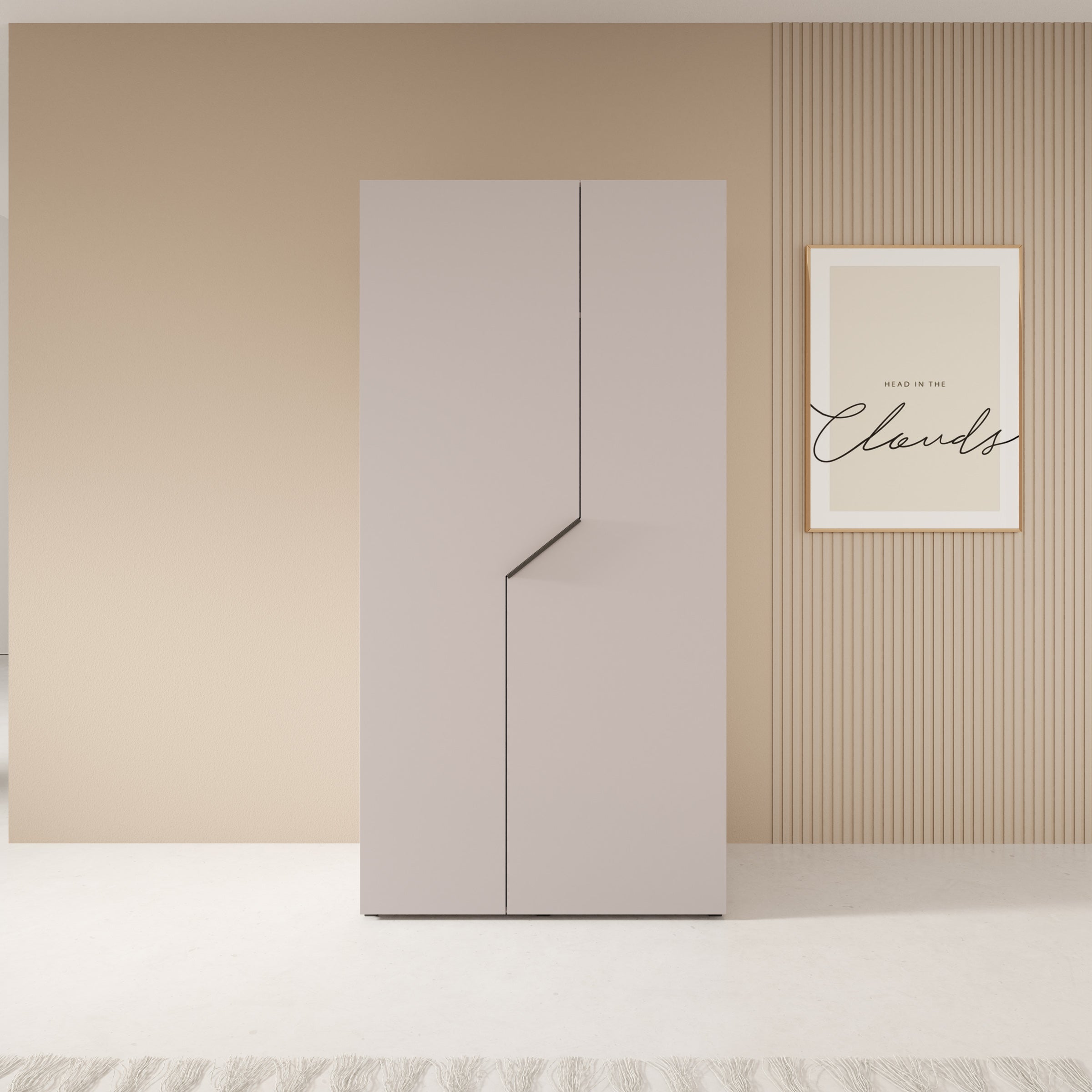 Arena - Kledingkast 2-deurs - Beige - 100x50x202 cm