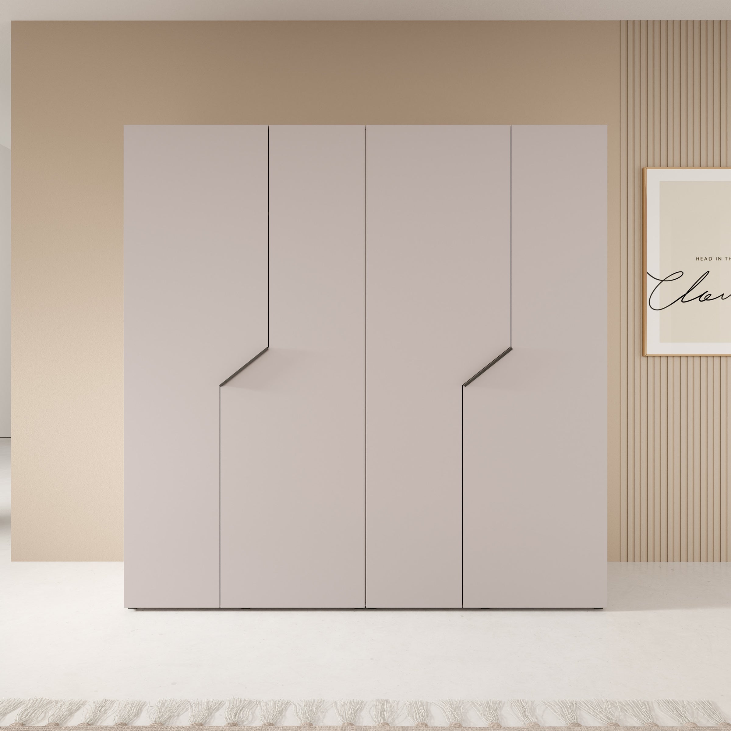Arena - Kledingkast 4-deurs - Beige - 200x50x202 cm