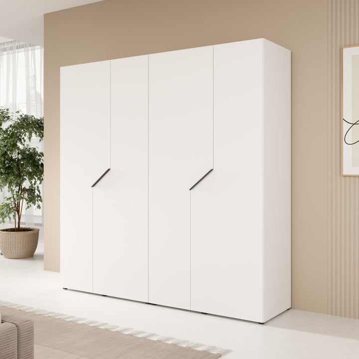 Arena - Kledingkast 4-deurs - Wit - 200x50x202 cm