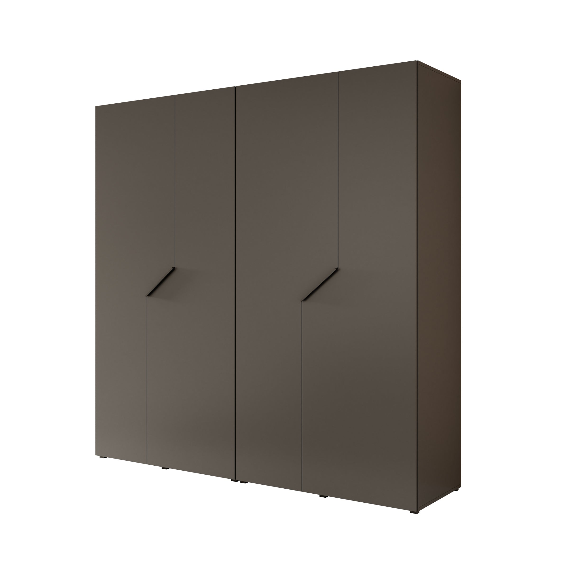 Arena - Kledingkast 4-deurs - Zwart - 200x50x202 cm