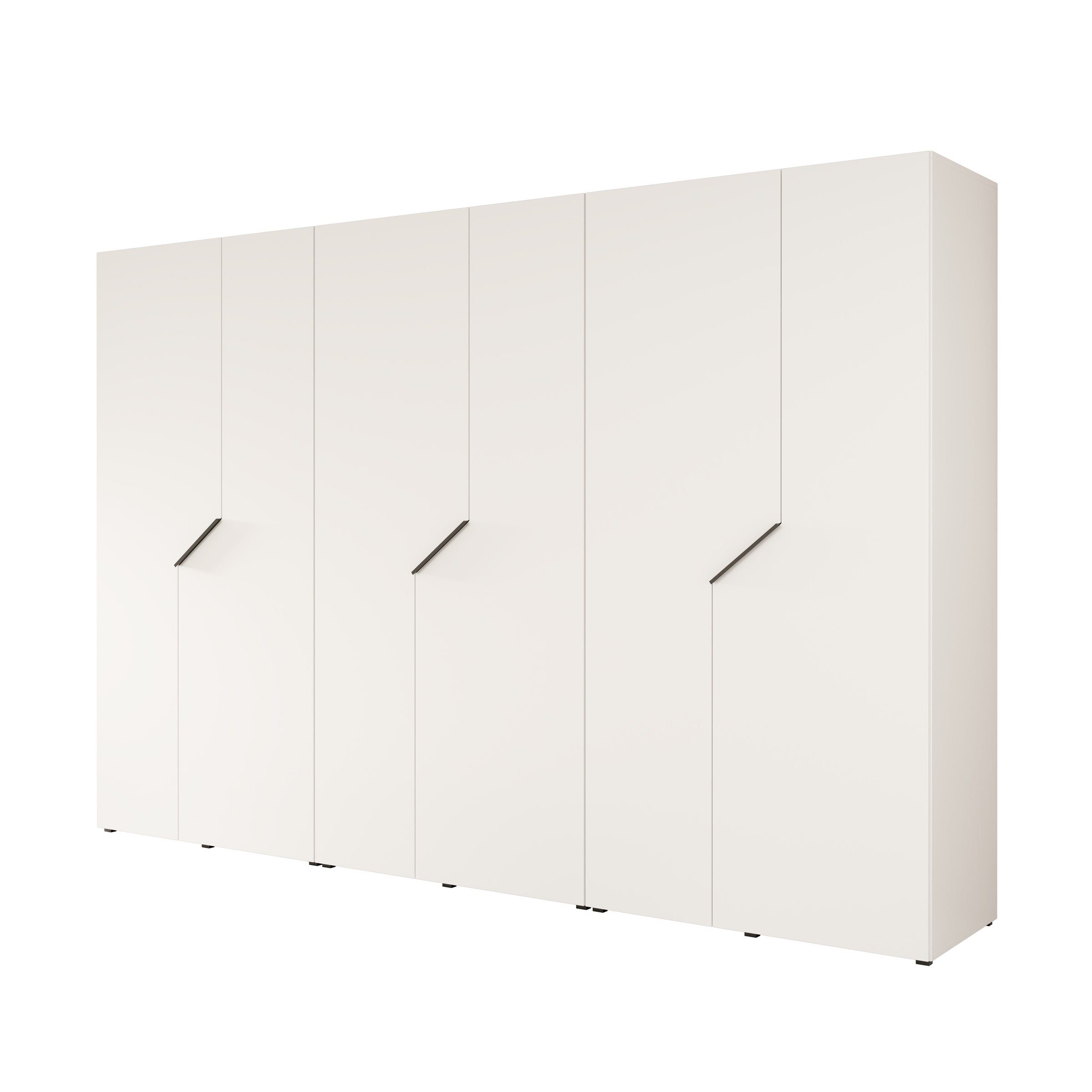 Arena - Kledingkast 6-deurs - Wit - 300x50x202 cm