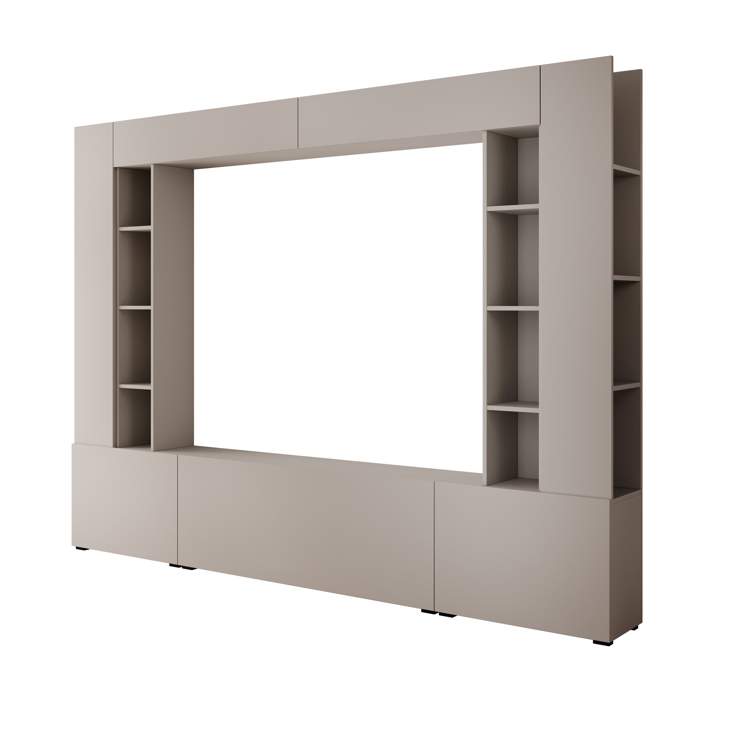 Arlo - Wandmeubel - Beige - 261x29x194 cm
