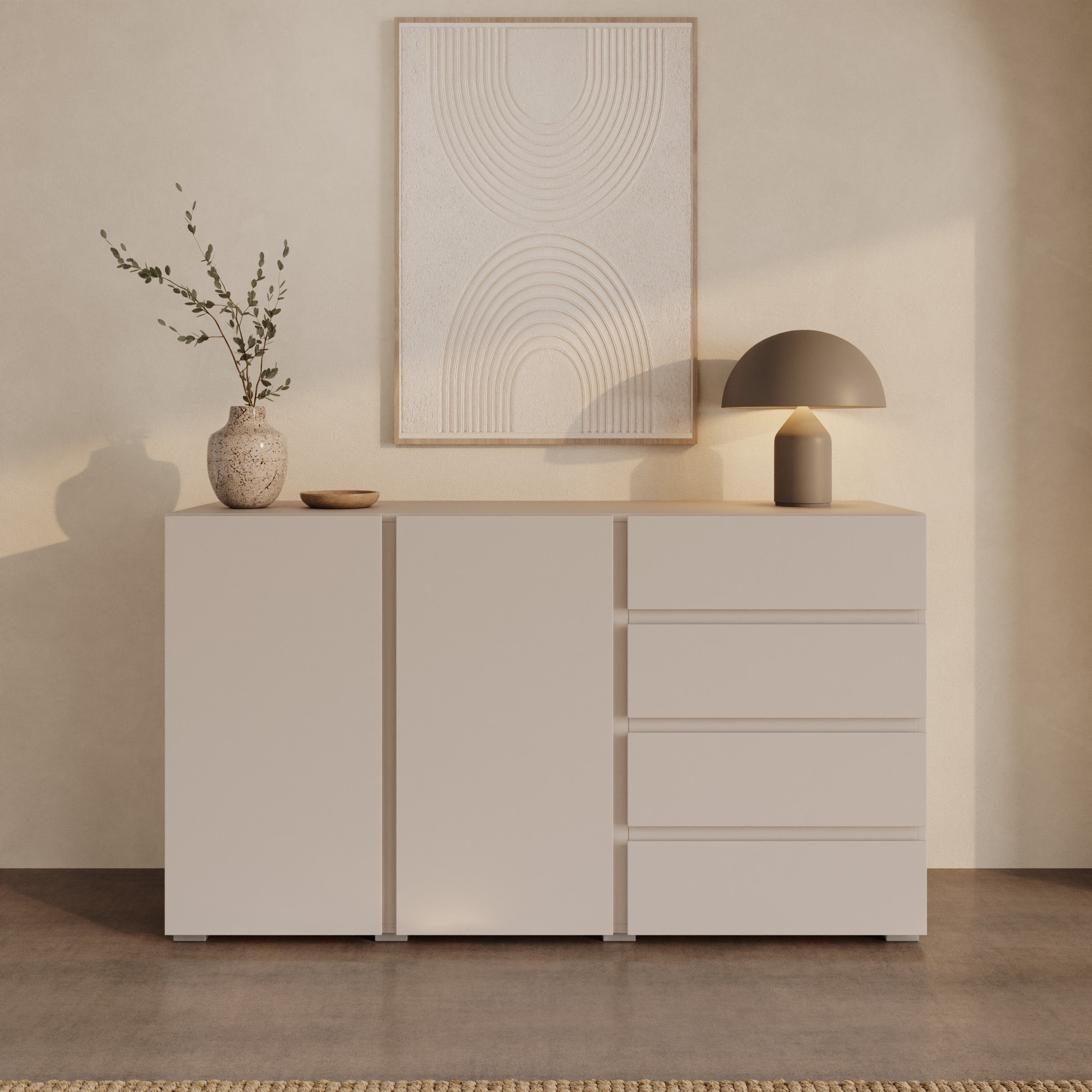 Aroji - Dressoir - Beige - 138x40x78 cm