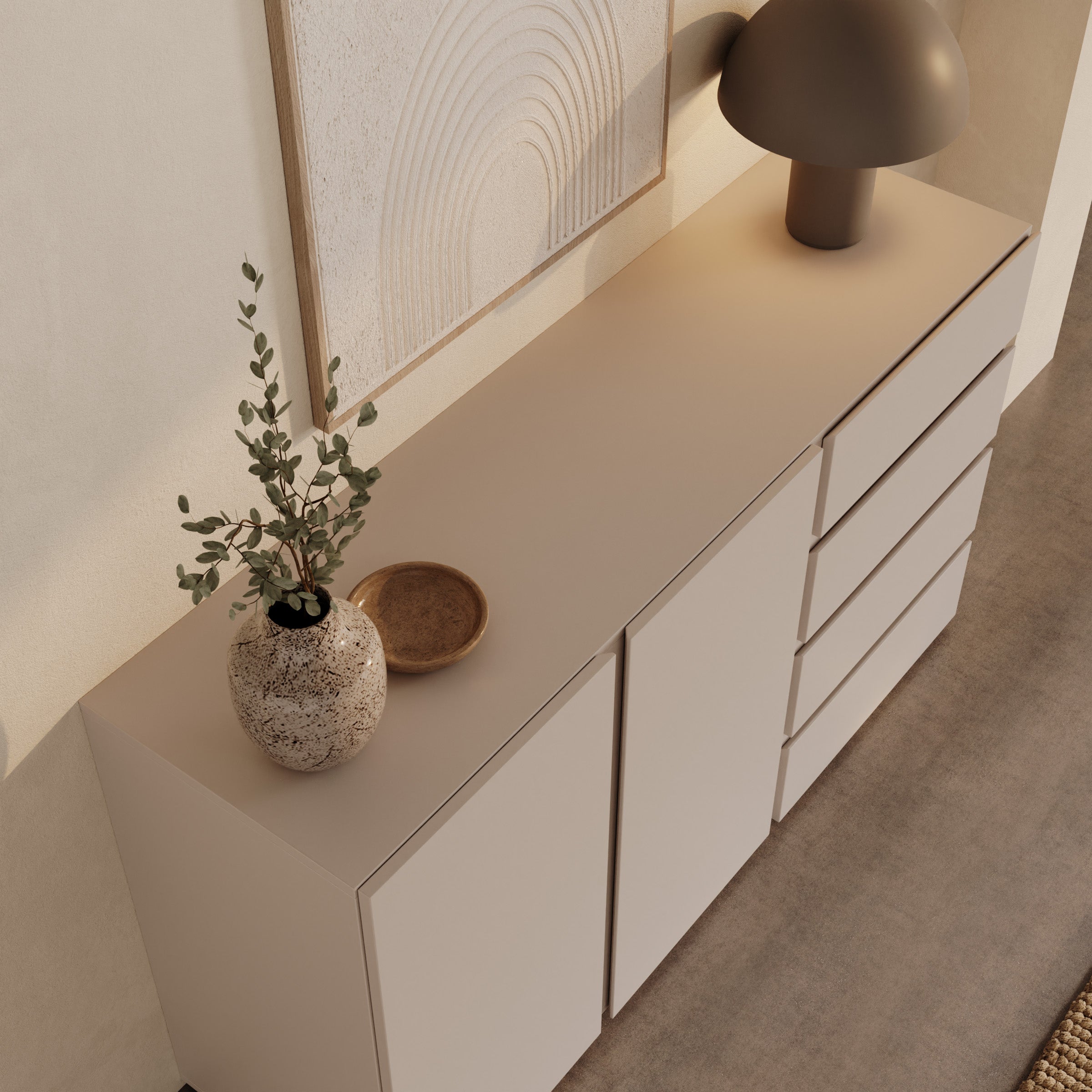 Aroji - Dressoir - Beige - 138x40x78 cm