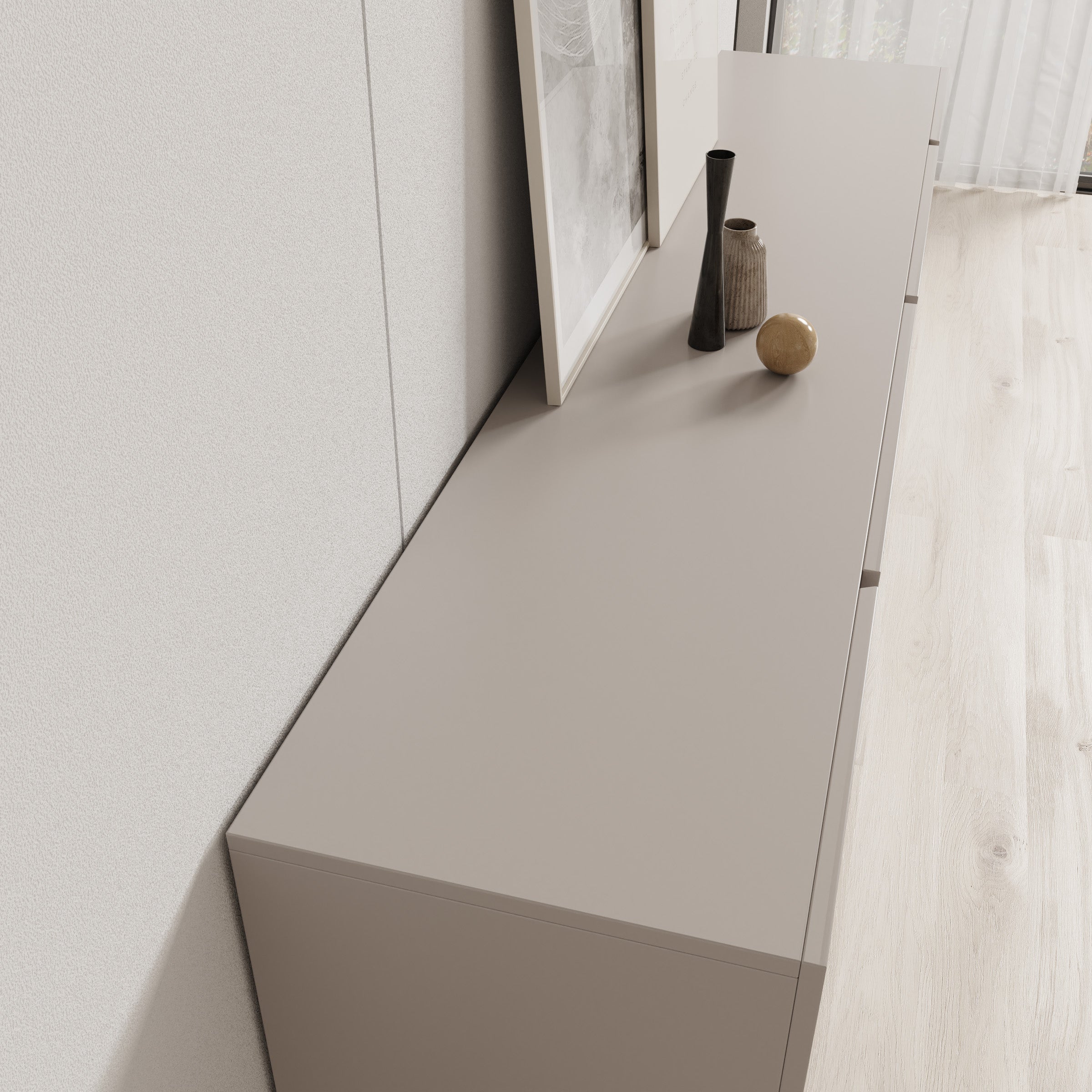 Aroji - Dressoir - Beige - 195x40x78 cm