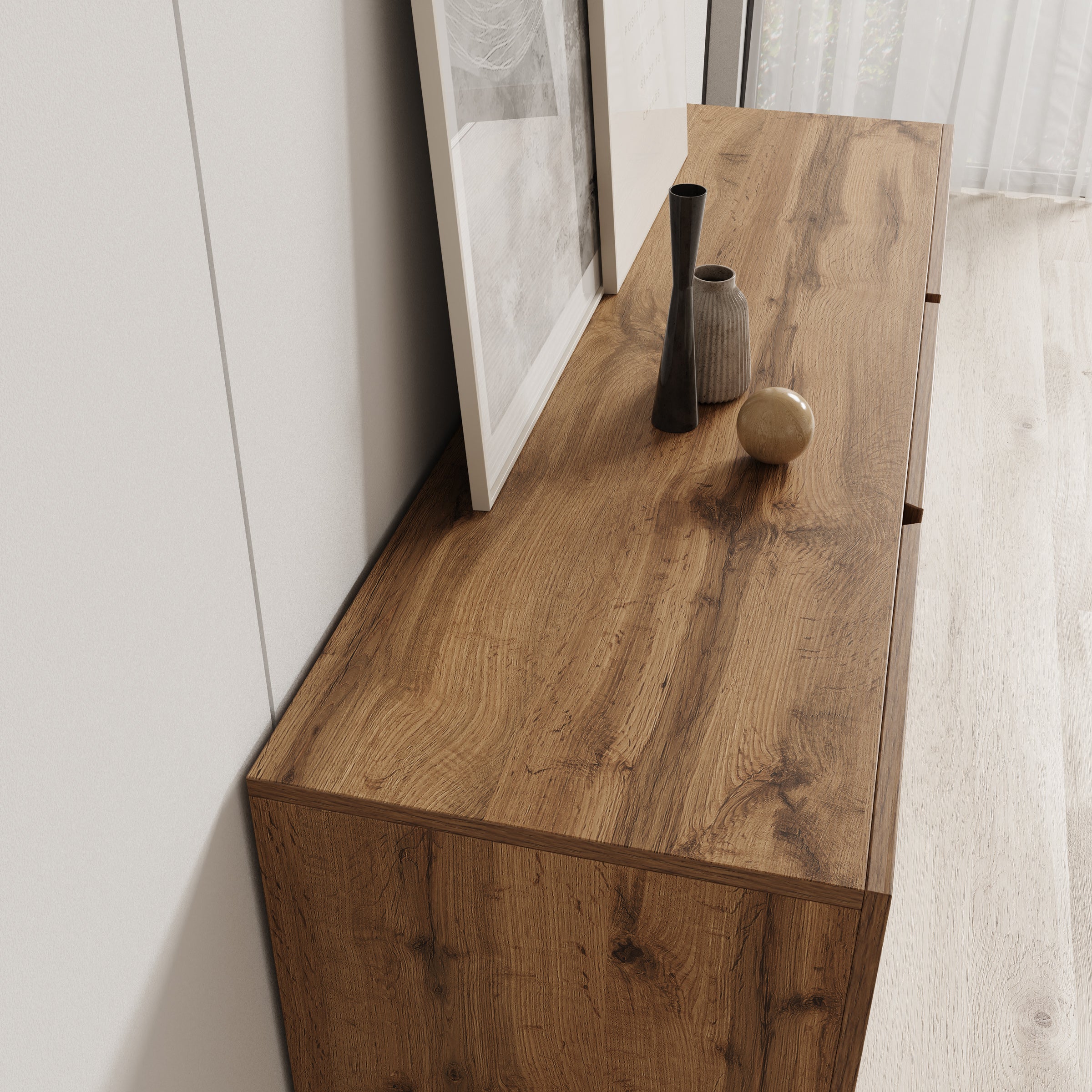 Aroji - Dressoir - Eikenpatroon - 138x40x78 cm