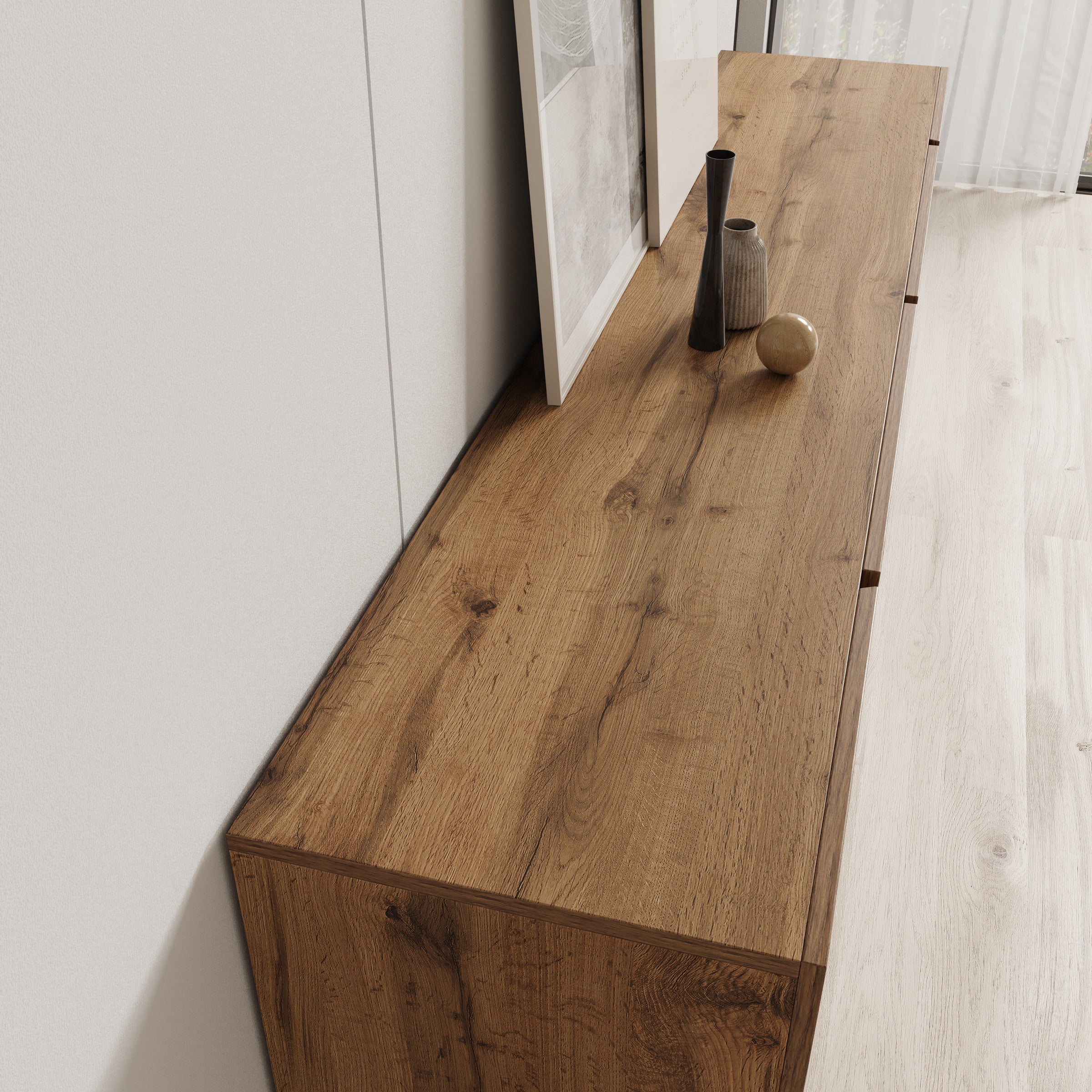 Aroji - Dressoir - Eikenpatroon - 195x40x78 cm