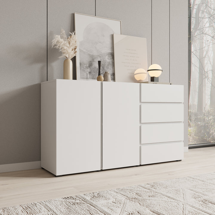 Aroji - Dressoir - Wit - 138x40x78 cm