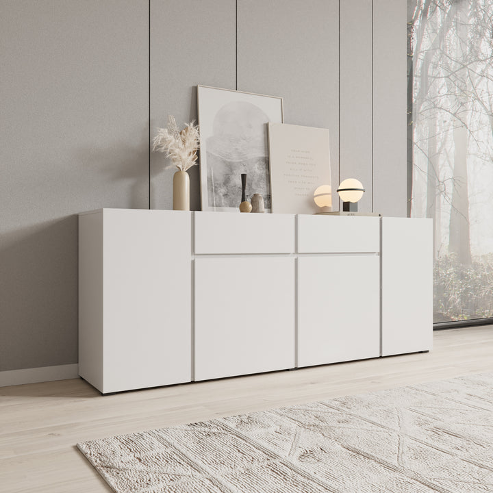 Aroji - Dressoir - Wit - 195x40x78 cm