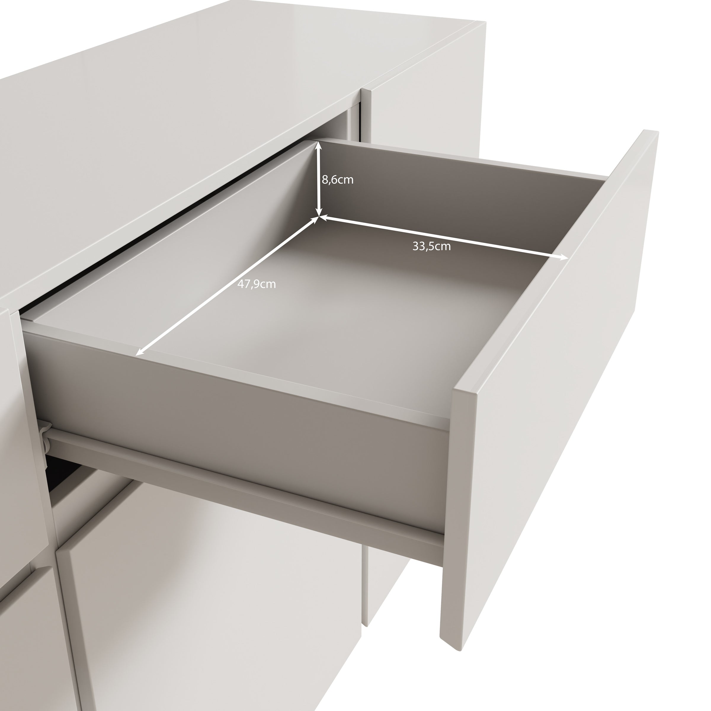 Aroji - Dressoir - Zwart - 195x40x78 cm