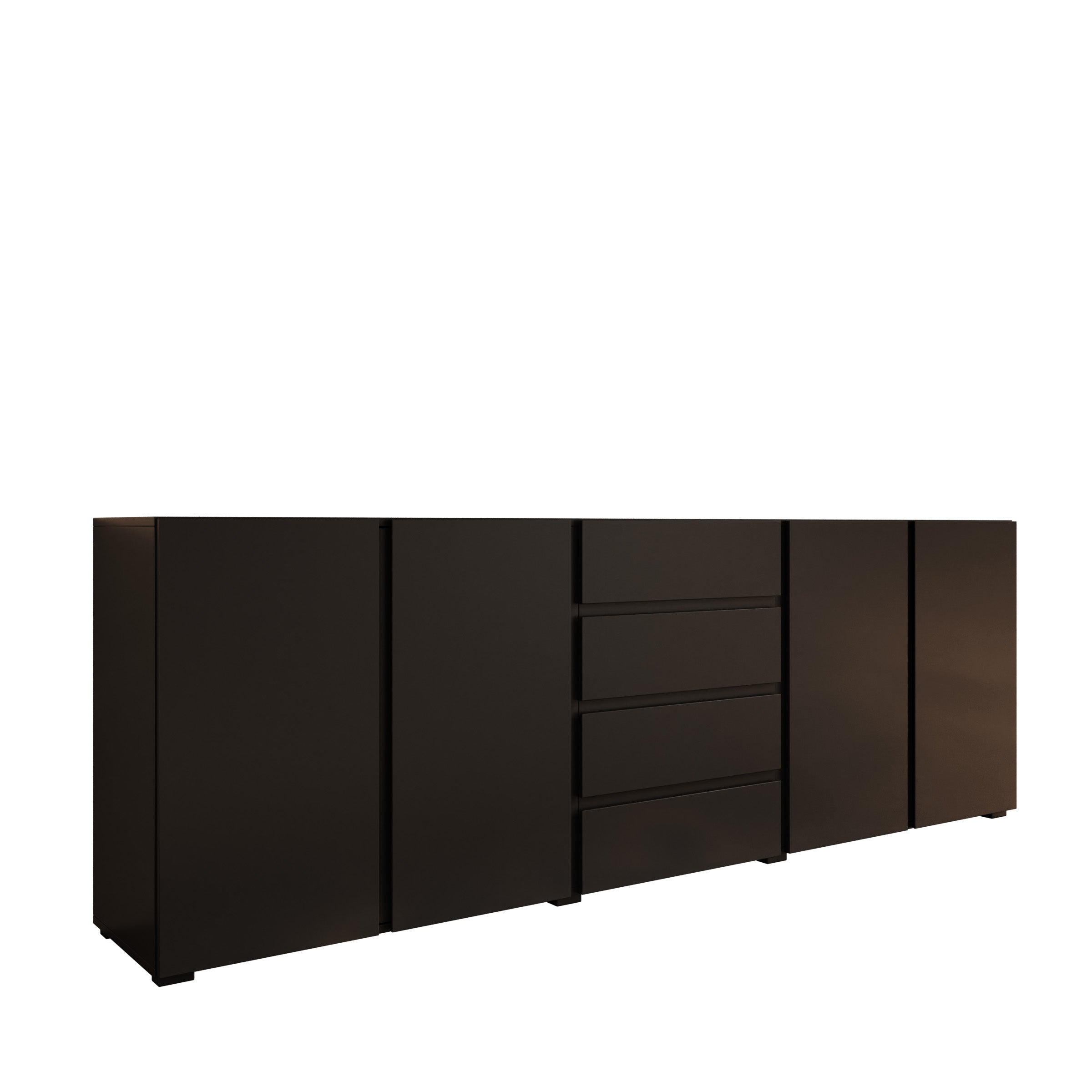 Aroji - Dressoir - Zwart - 222x40x78 cm