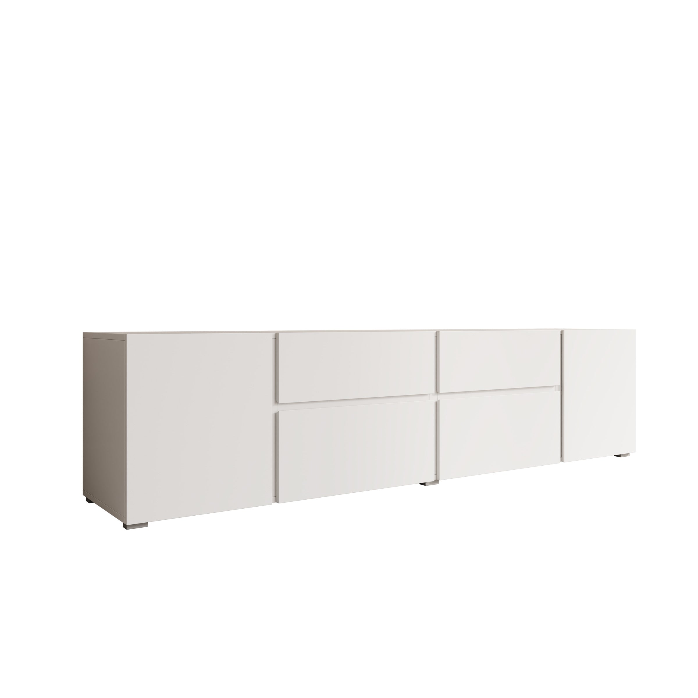 Aroji - TV-Meubel - Wit - 195x40x48 cm