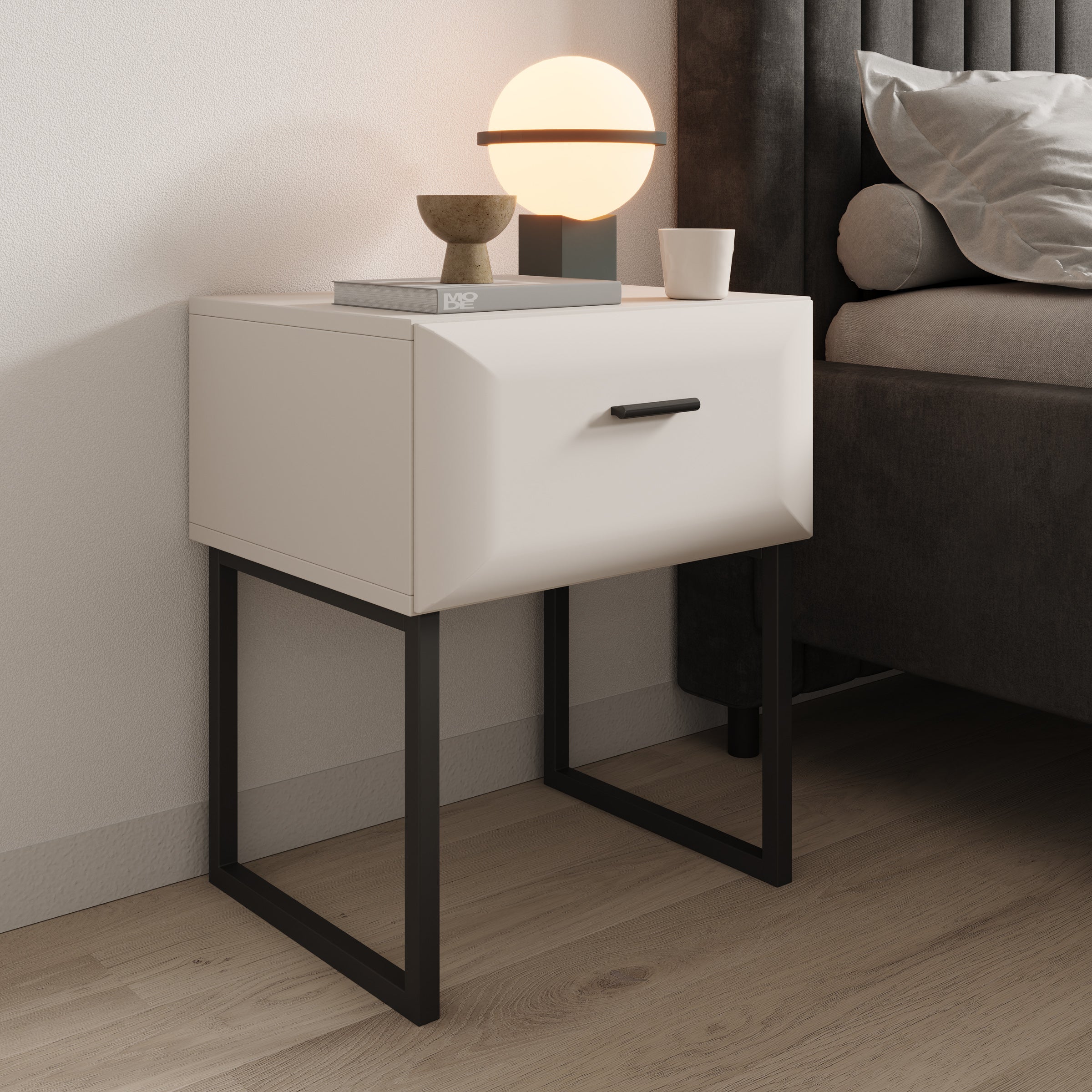 Arosa - Nachtkastje - Beige - 45x38x55 cm