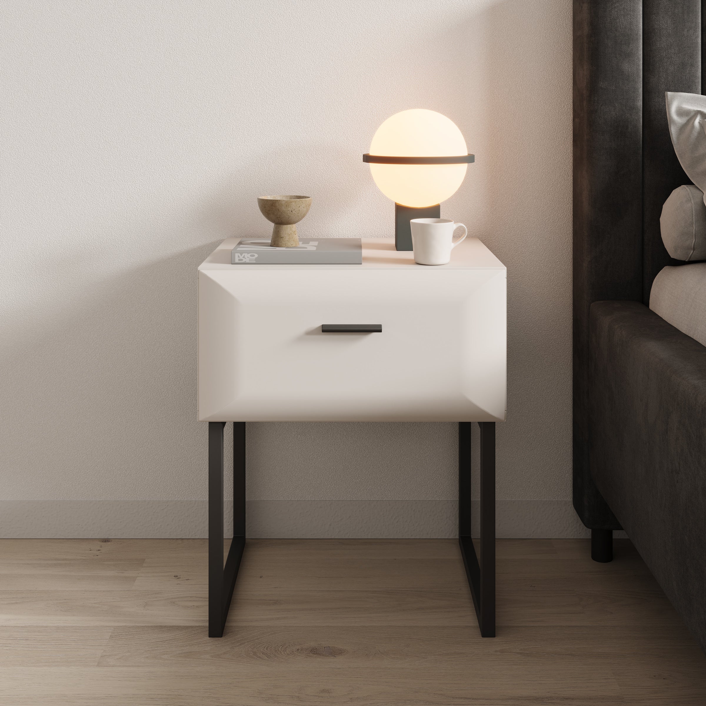 Arosa - Nachtkastje - Beige - 45x38x55 cm