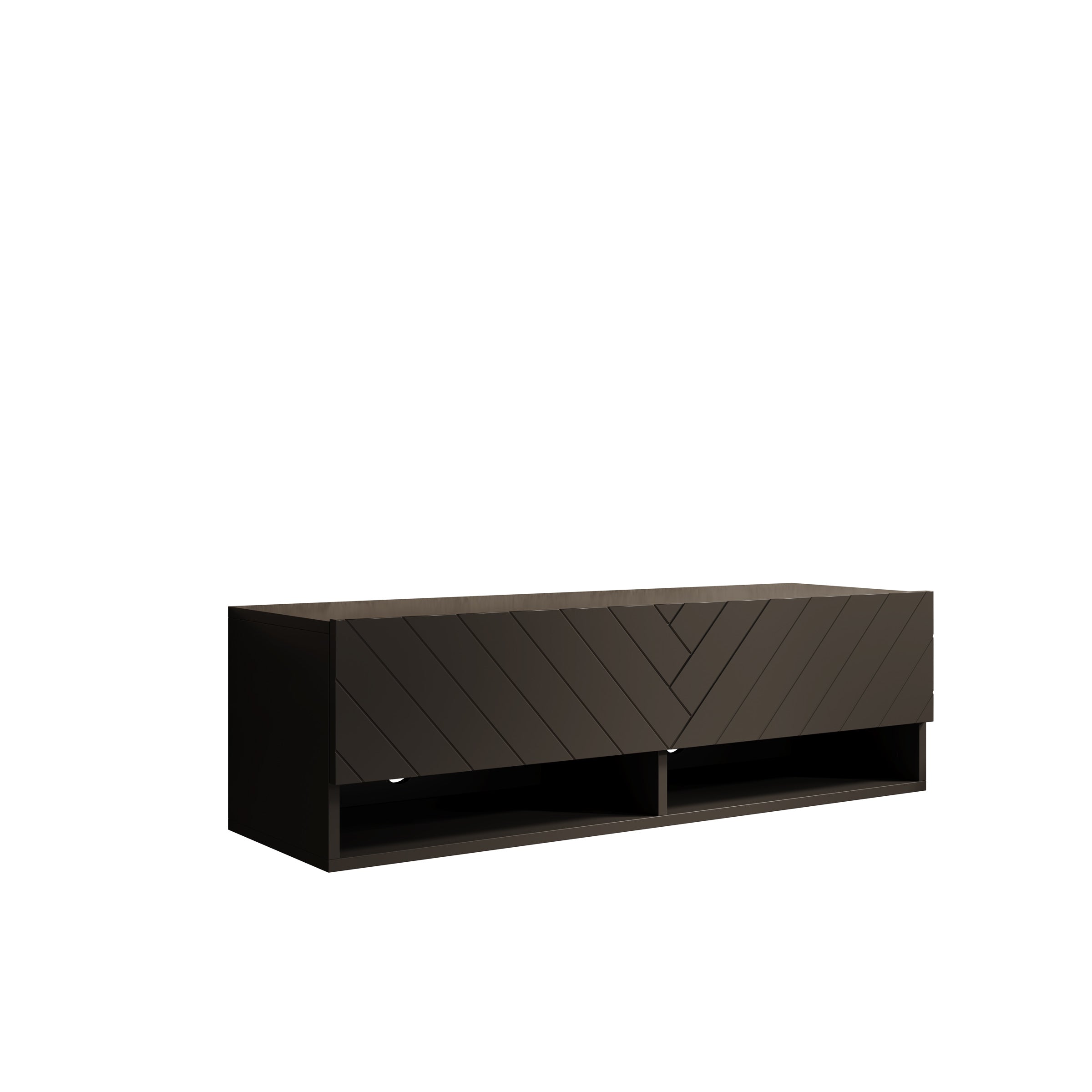 Asino - TV-Meubel  - Zwart visgraat - 100x31x30 cm