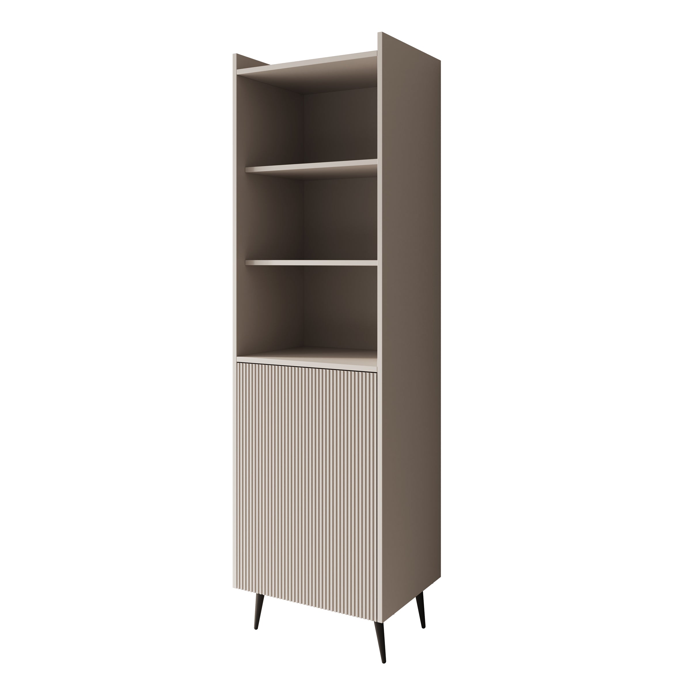 Asty - Boekenkast - Beige - 52x41x180 cm