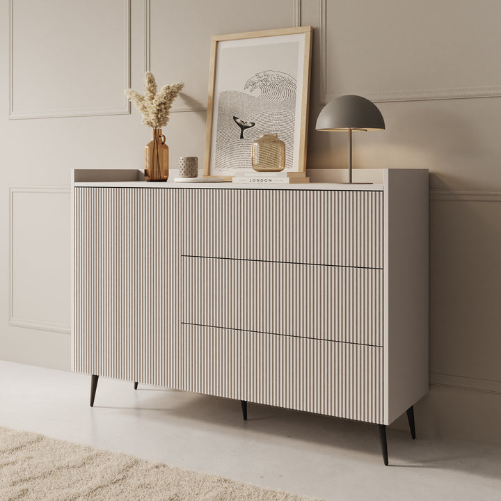 Asty - Dressoir - Beige - 126x41x92 cm