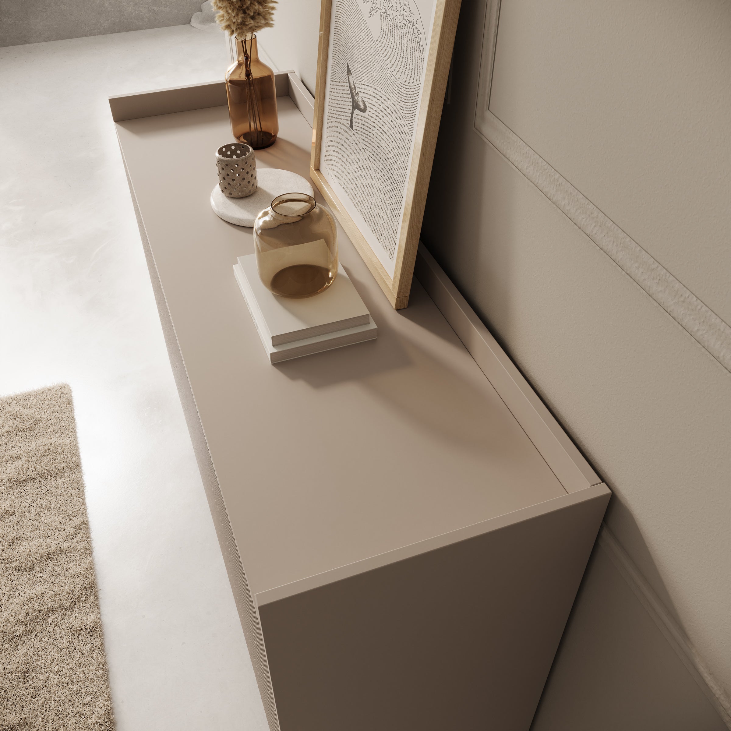 Asty - Dressoir - Beige - 126x41x92 cm