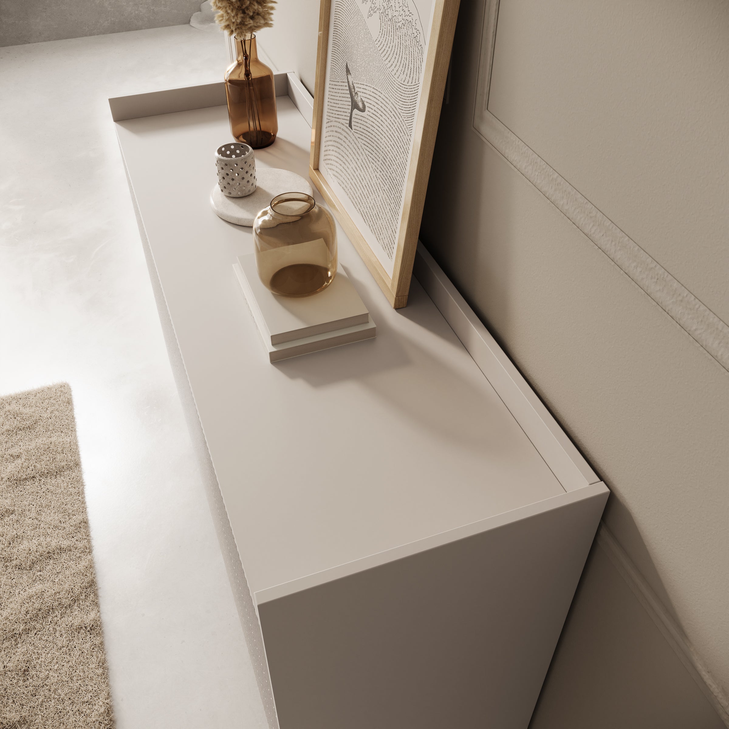 Asty - Dressoir - Beige - 126x41x92 cm