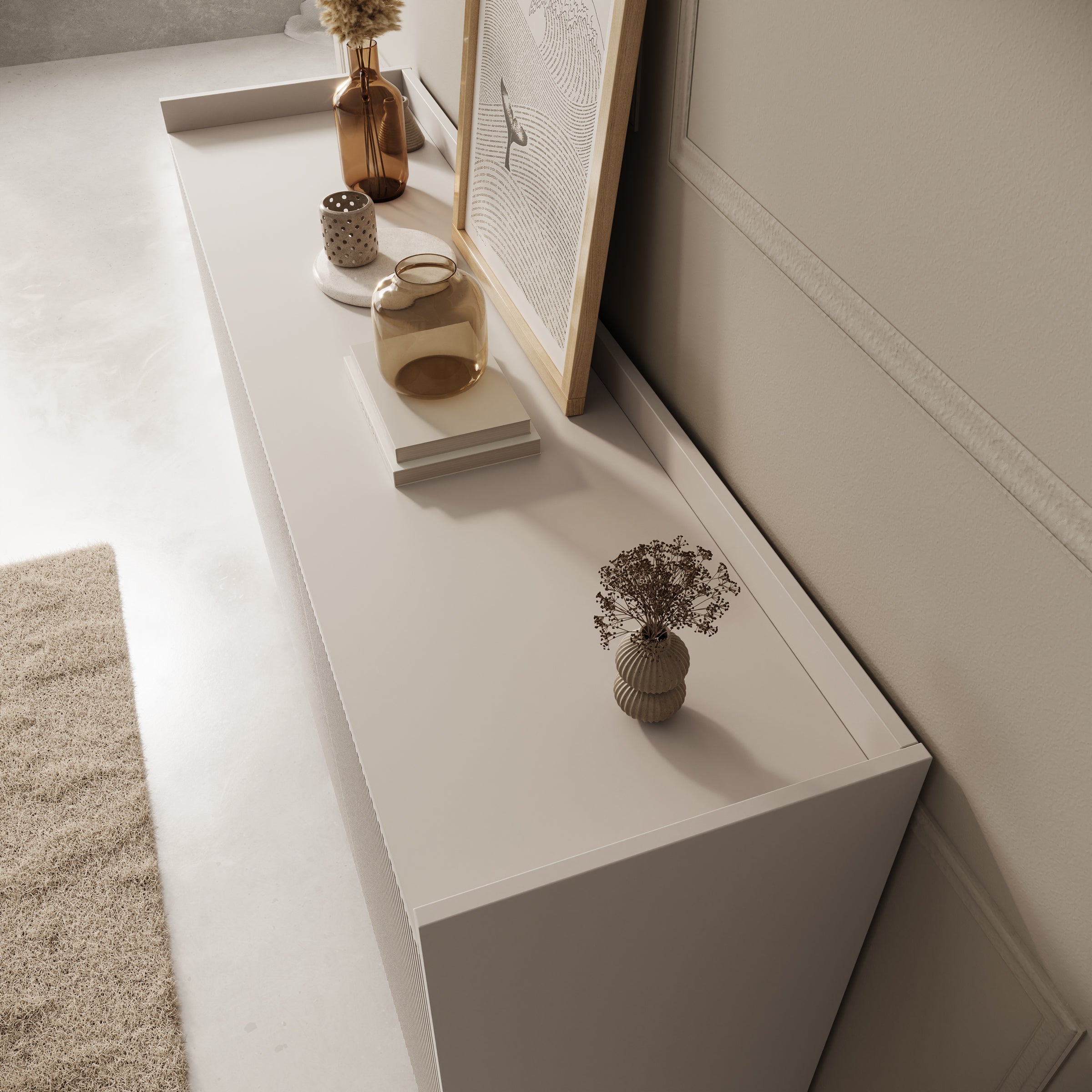 Asty - Dressoir - Beige - 150x41x92 cm