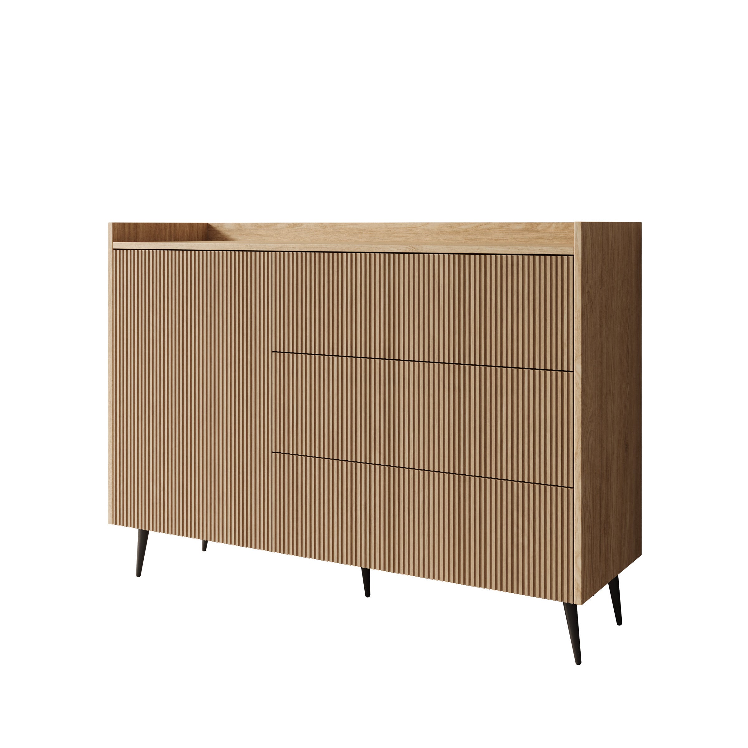 Asty - Dressoir - Licht eikenpatroon - 126x41x92 cm