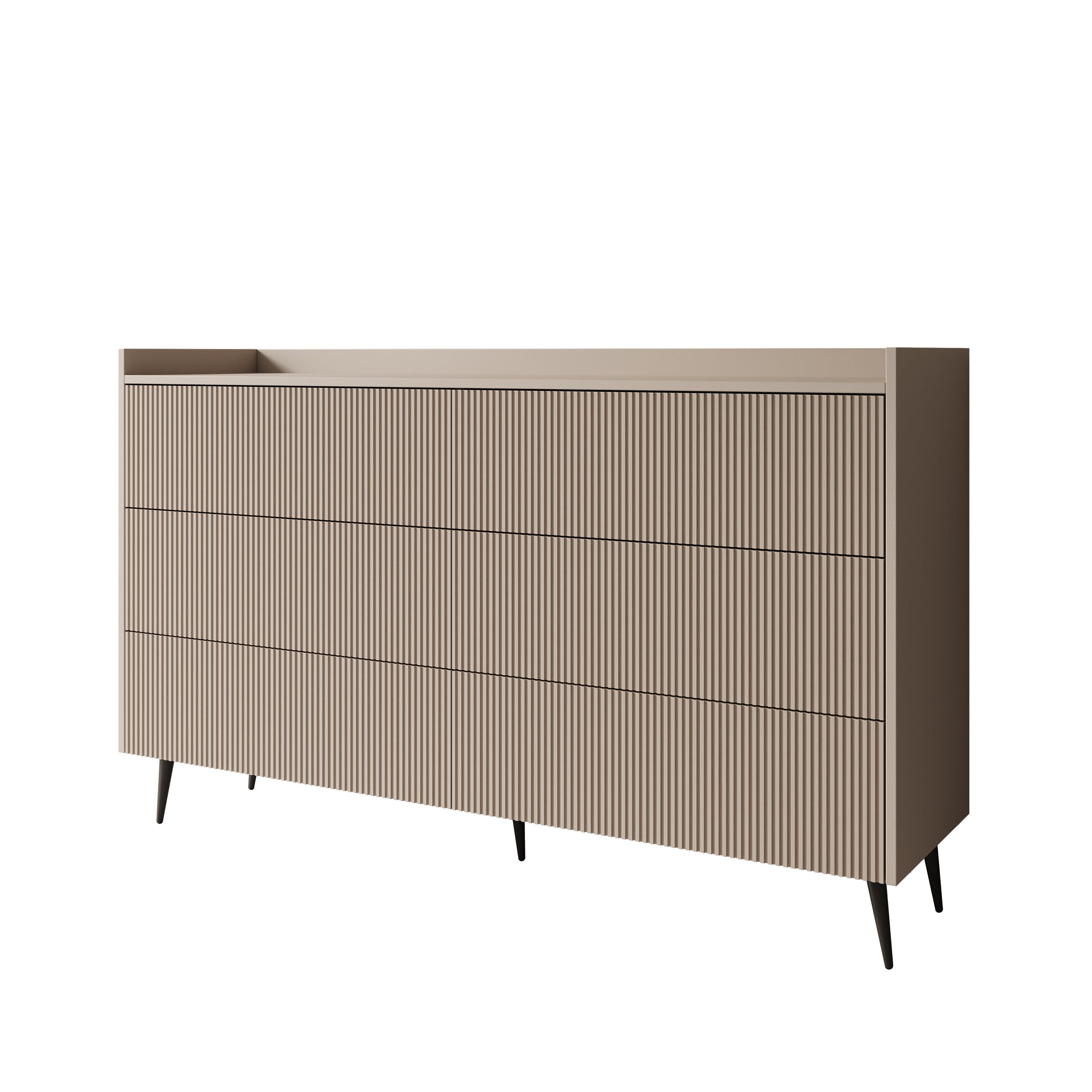 Asty - Ladekast met 6 lades - Beige - 150x41x92 cm