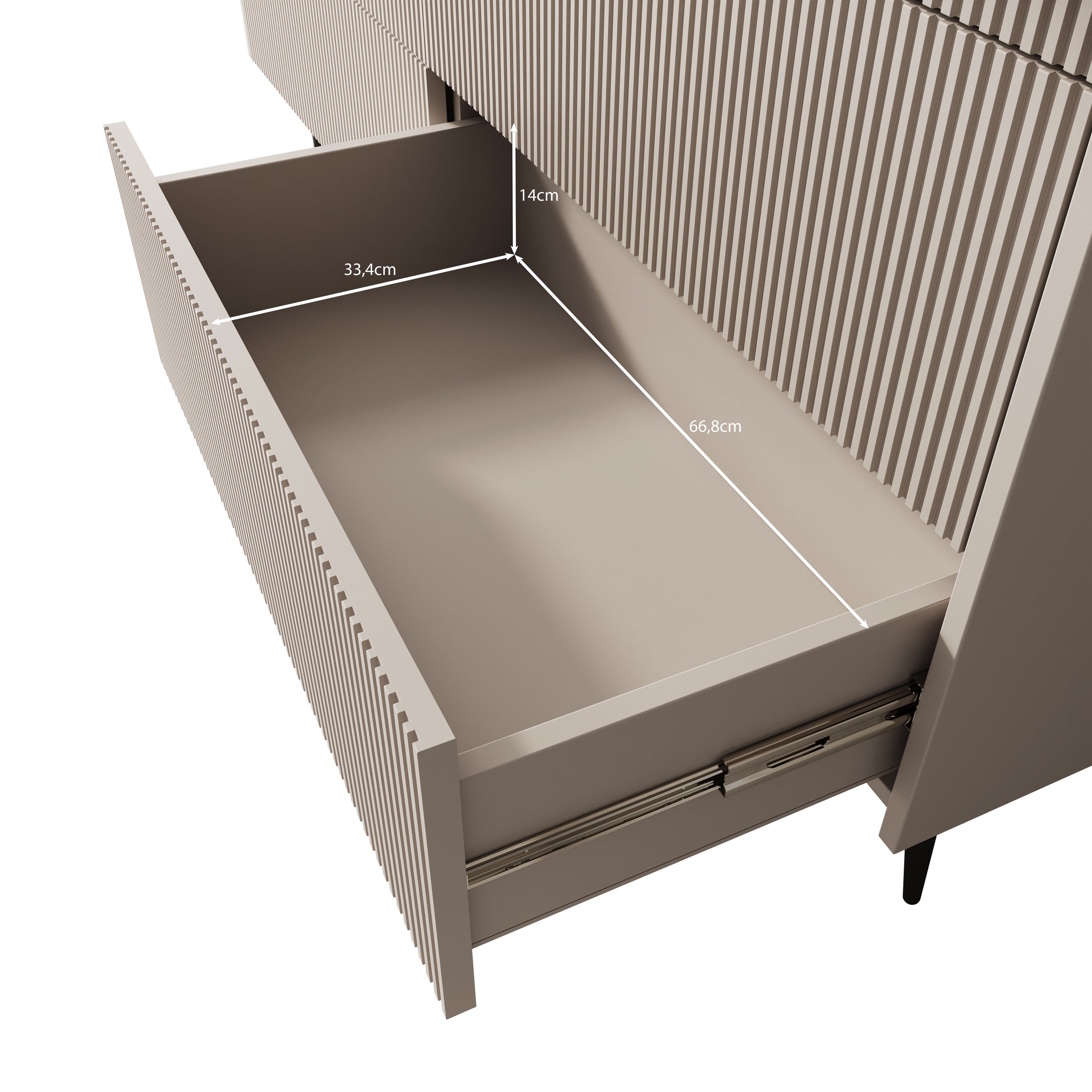 Asty - Ladekast met 6 lades - Donker eiken - 150x41x92 cm