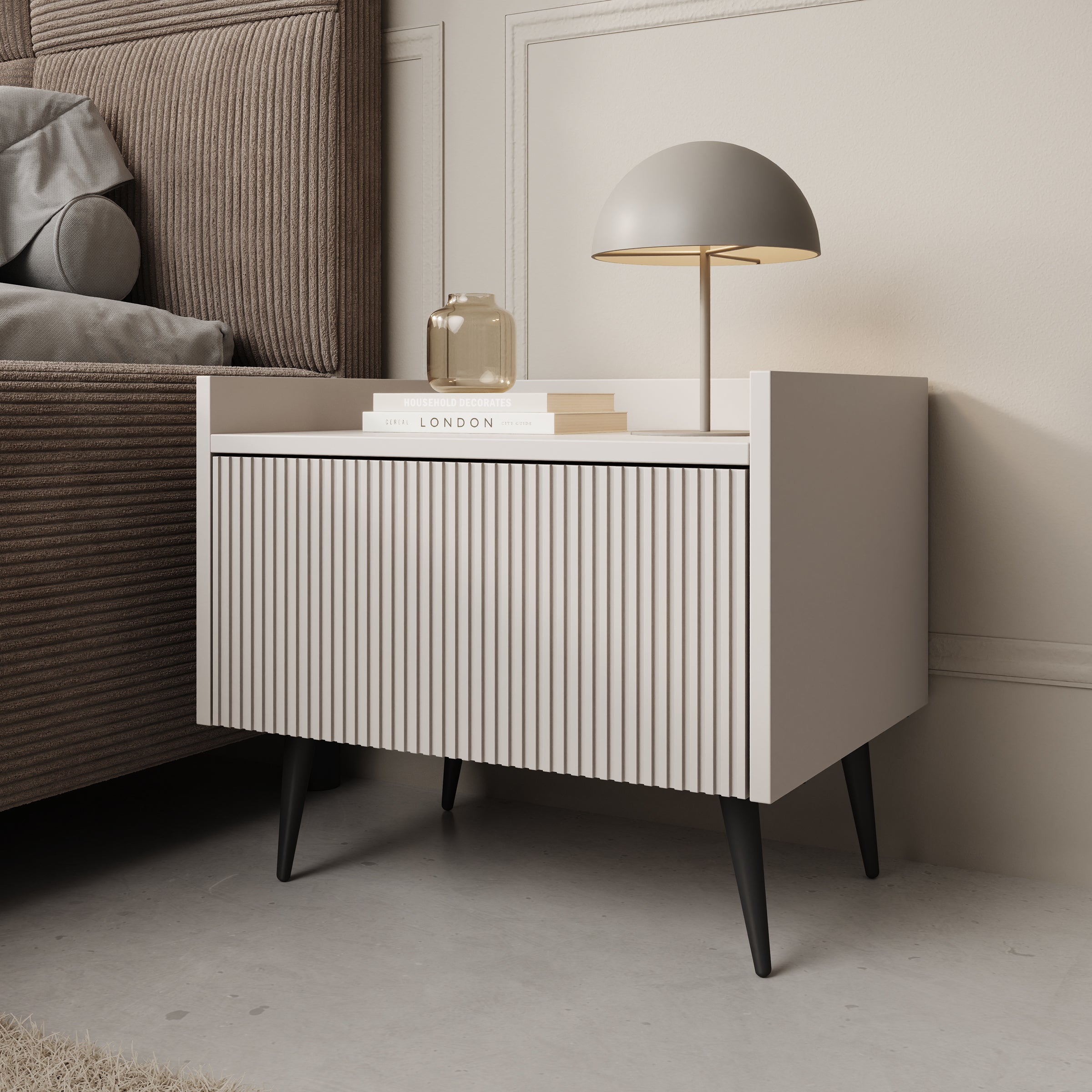 Asty - Nachtkastje - Beige - 52x41x45 cm