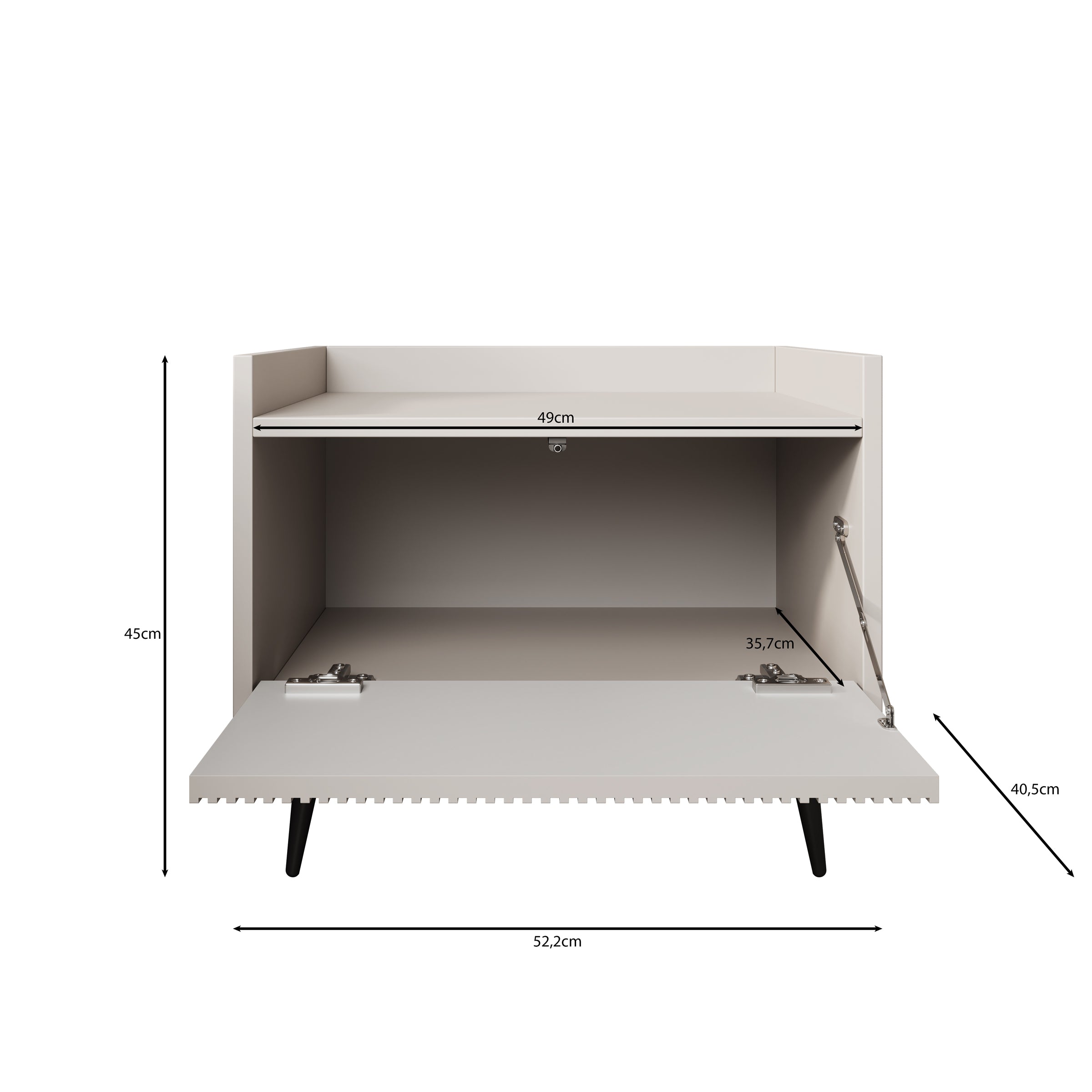 Asty - Nachtkastje - Beige - 52x41x45 cm