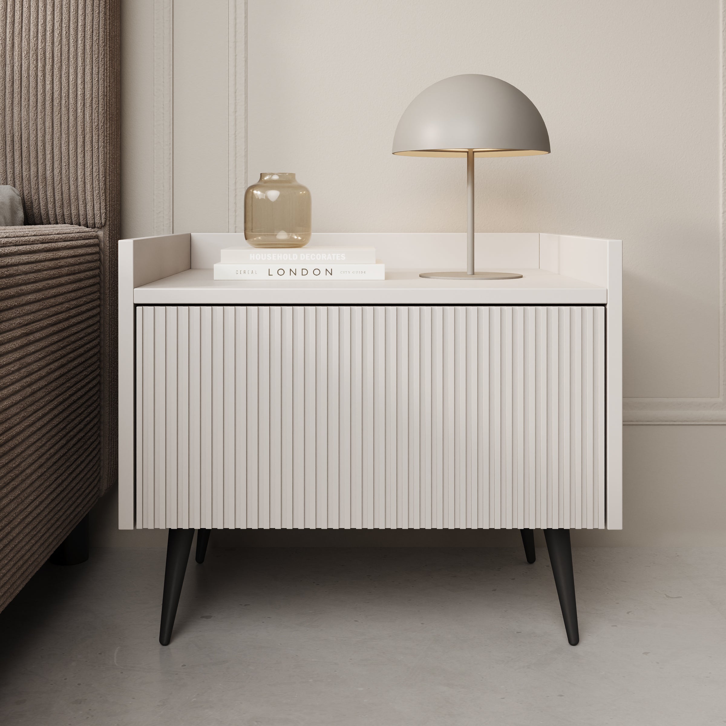 Asty - Nachtkastje - Beige - 52x41x45 cm