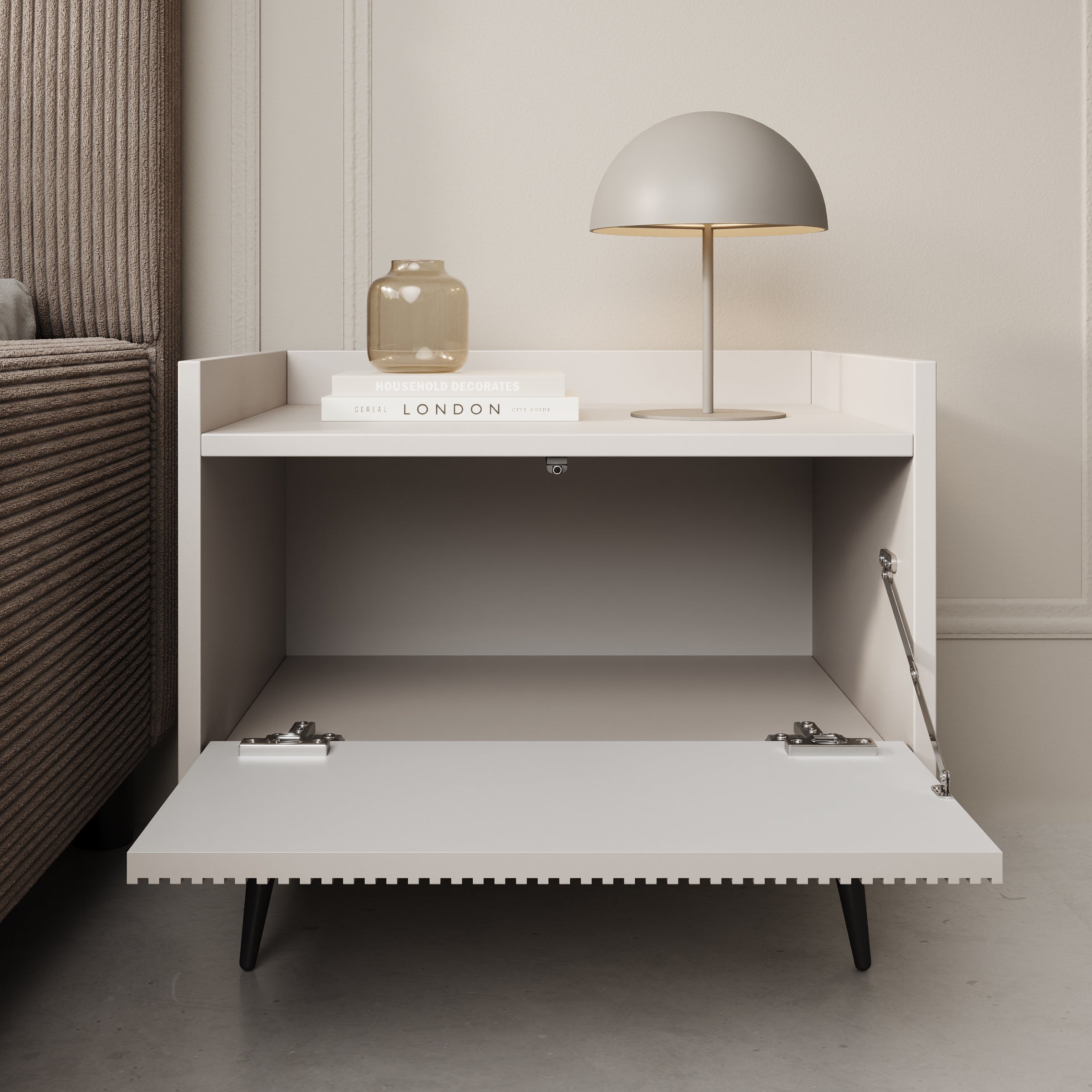 Asty - Nachtkastje - Beige - 52x41x45 cm