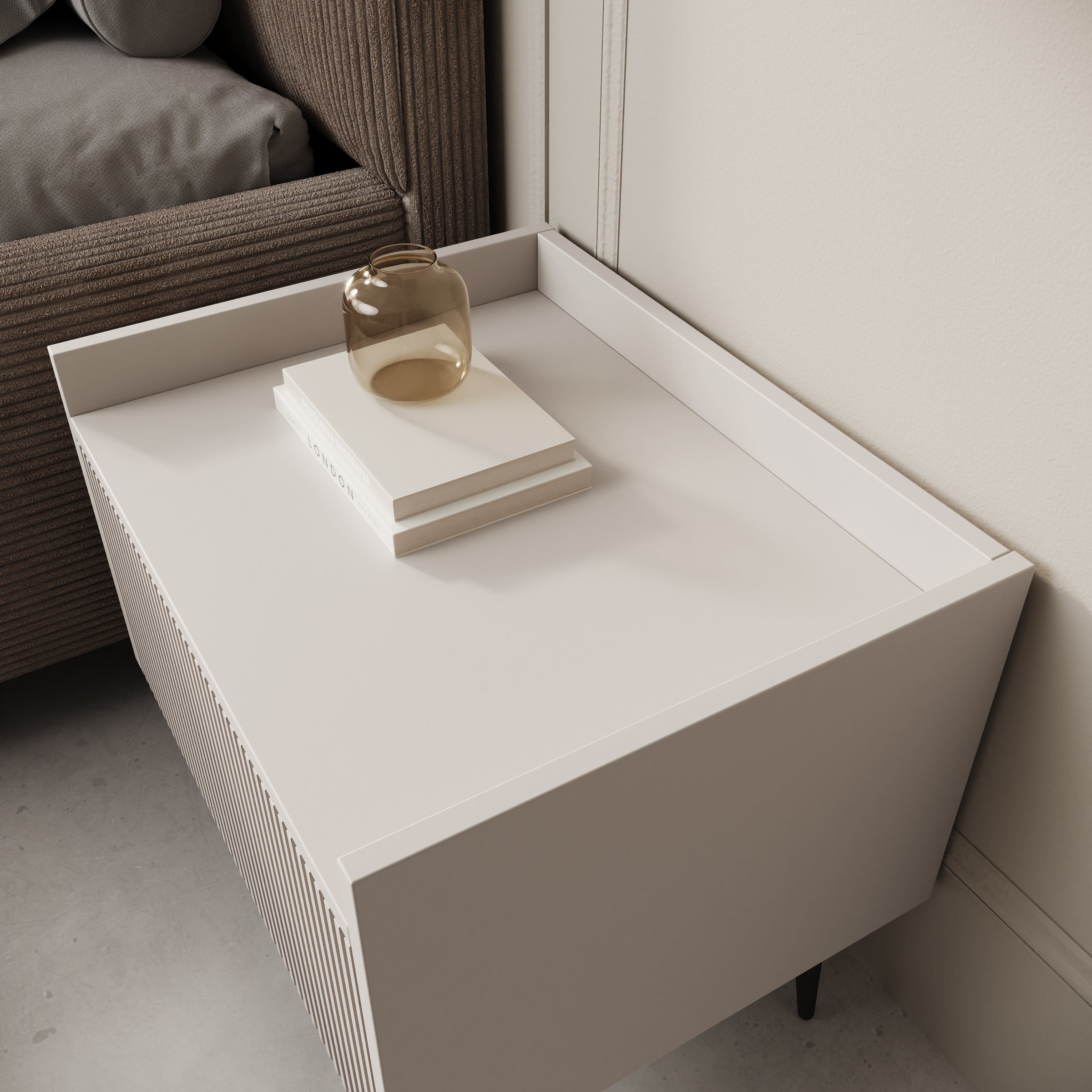 Asty - Nachtkastje - Beige - 52x41x45 cm