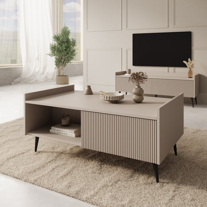 Asty - Salontafel - Beige - 100x60x45 cm
