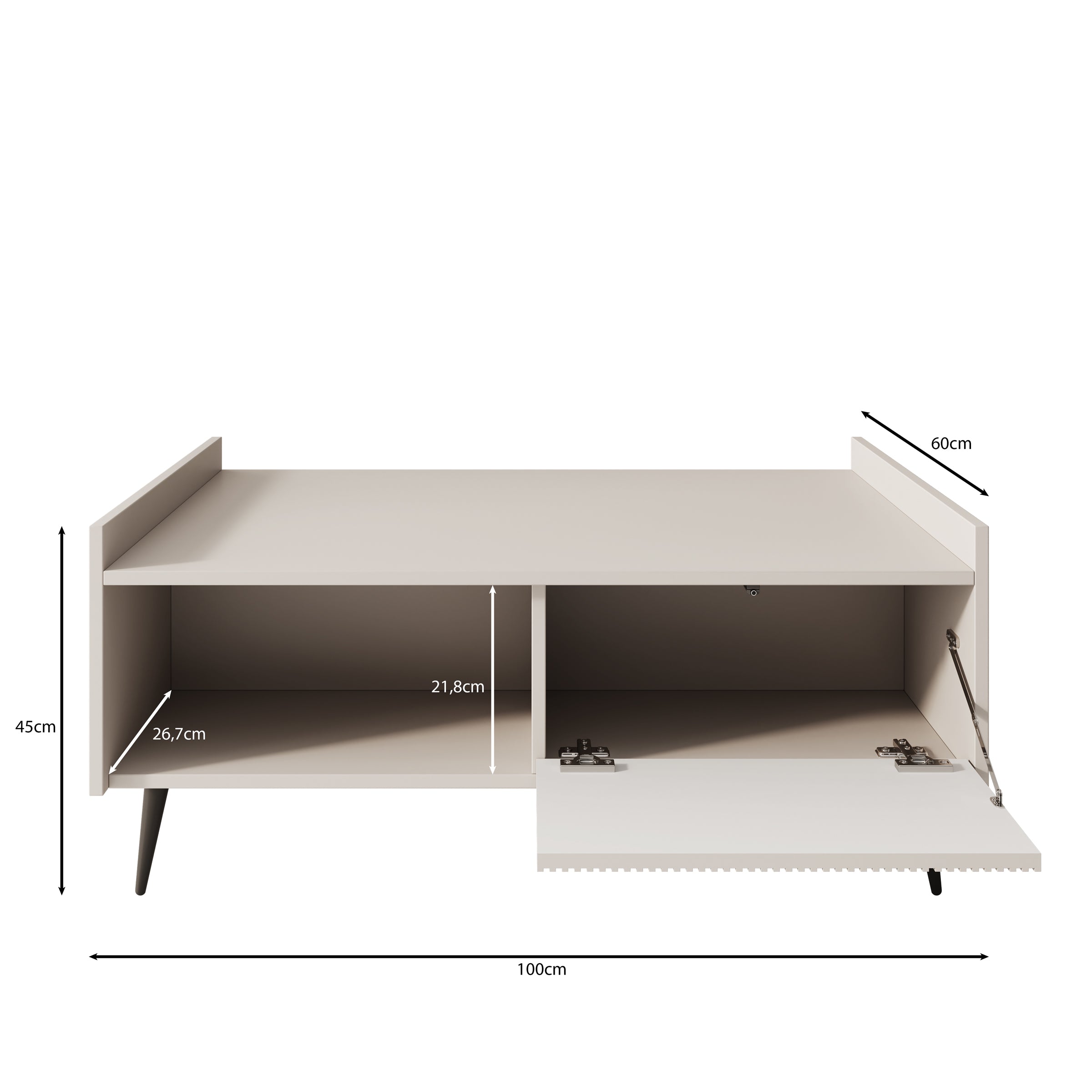 Asty - Salontafel - Beige - 100x60x45 cm