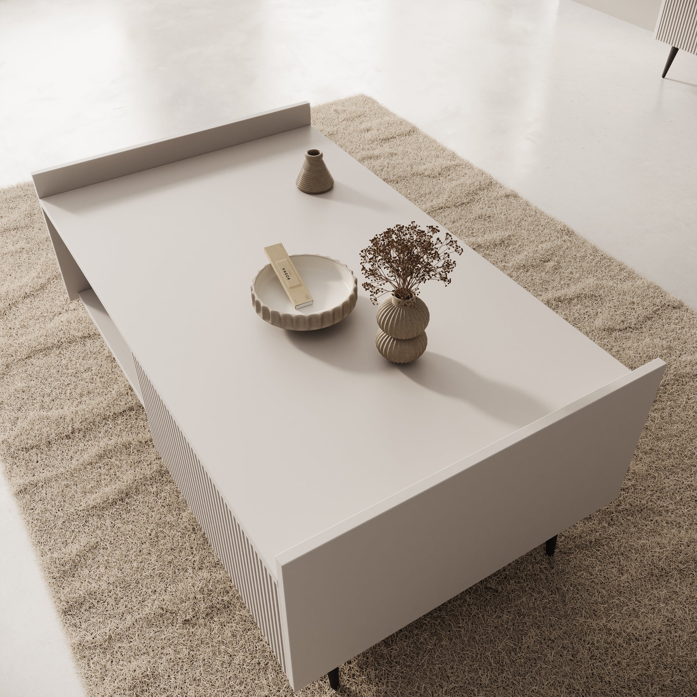 Asty - Salontafel - Beige - 100x60x45 cm