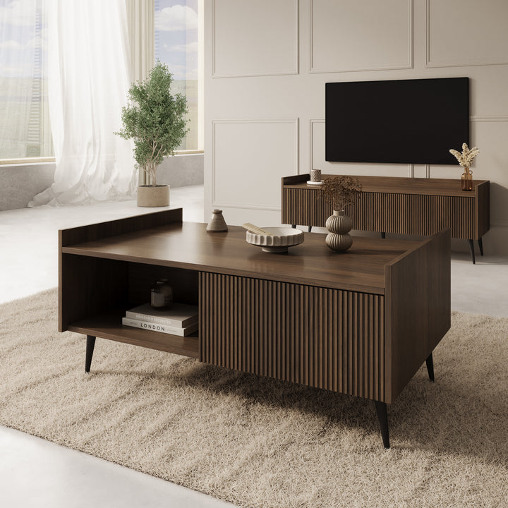 Asty - Salontafel - Donker eiken - 100x60x45 cm