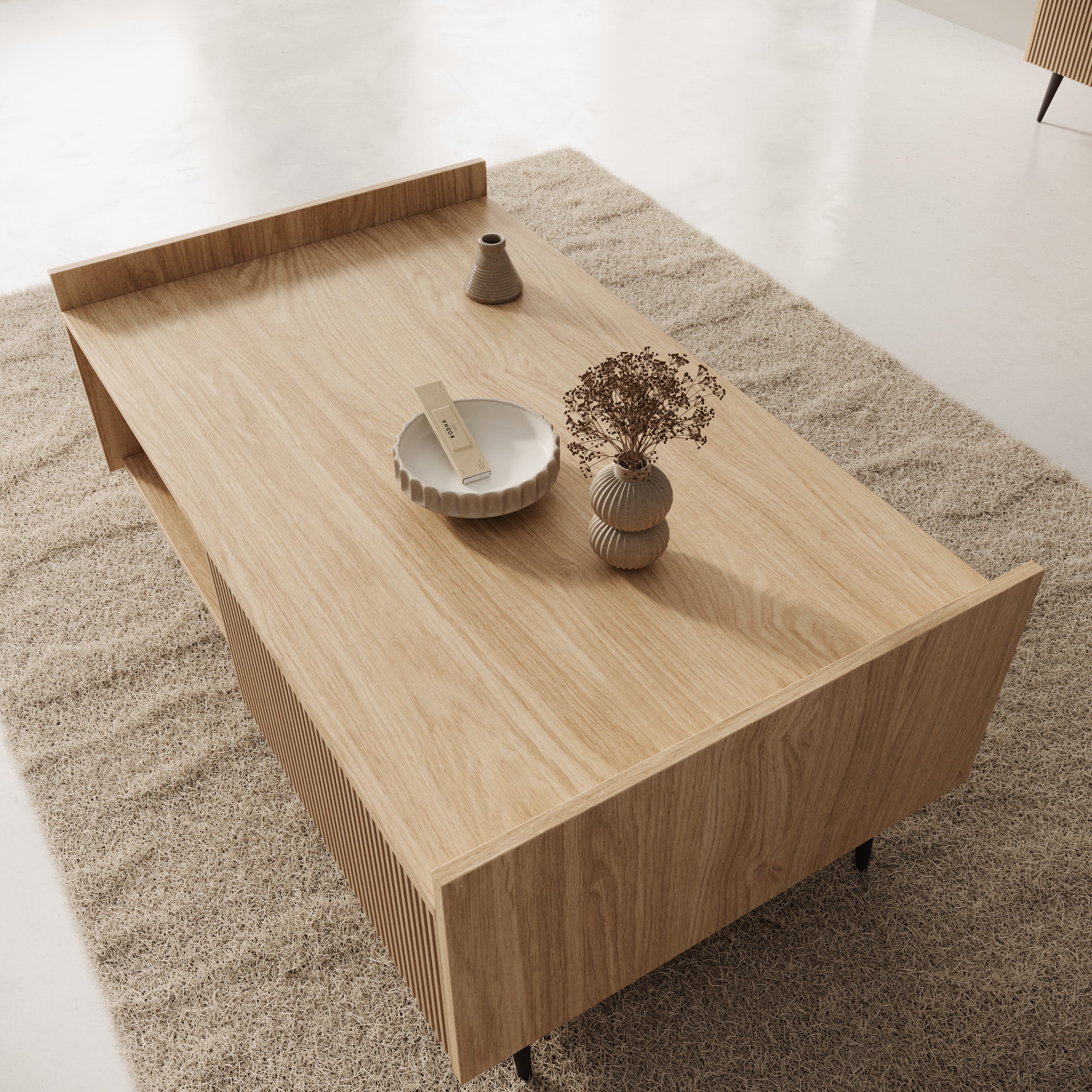 Asty - Salontafel - Licht eikenpatroon - 100x60x45 cm