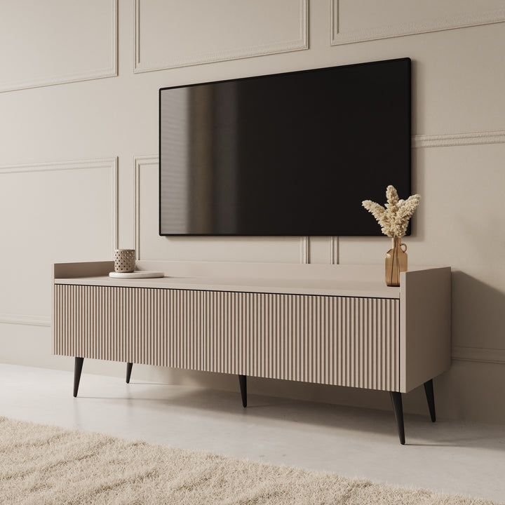 Asty - TV-Meubel - Beige - 121x40x45 cm