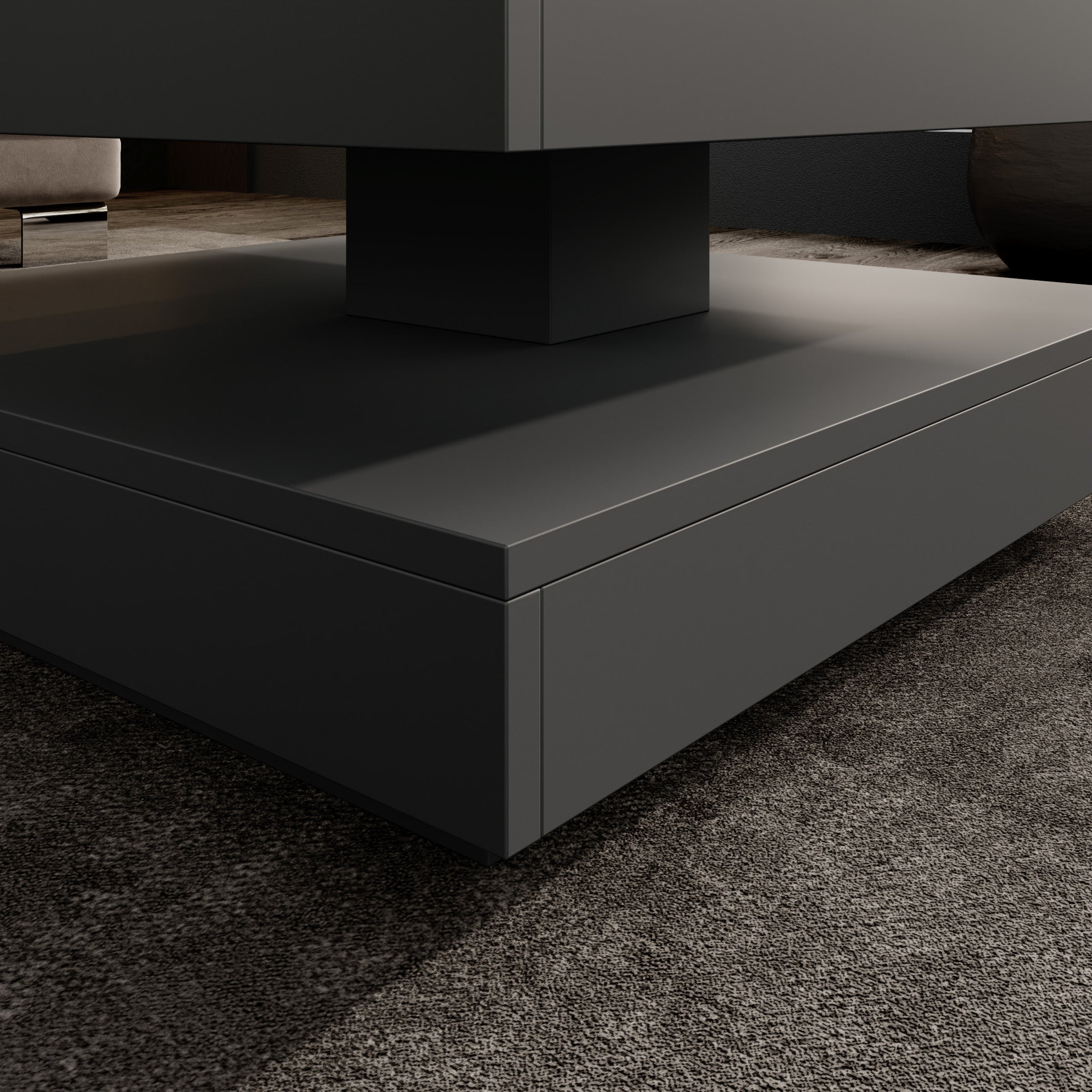 Atwood - Salontafel - Antraciet - 67x67x35 cm