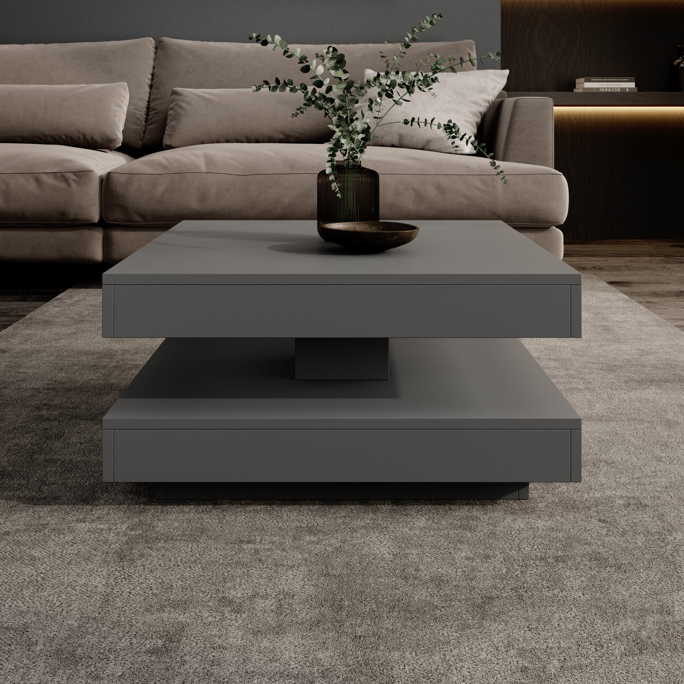Atwood - Salontafel - Antraciet - 67x67x35 cm
