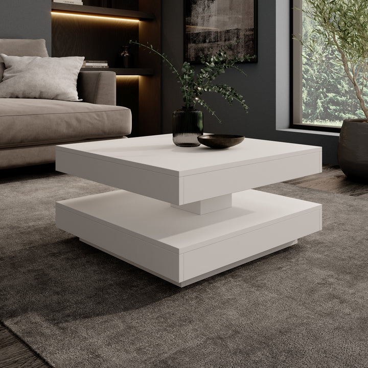 Atwood - Salontafel - Wit - 67x67x35 cm
