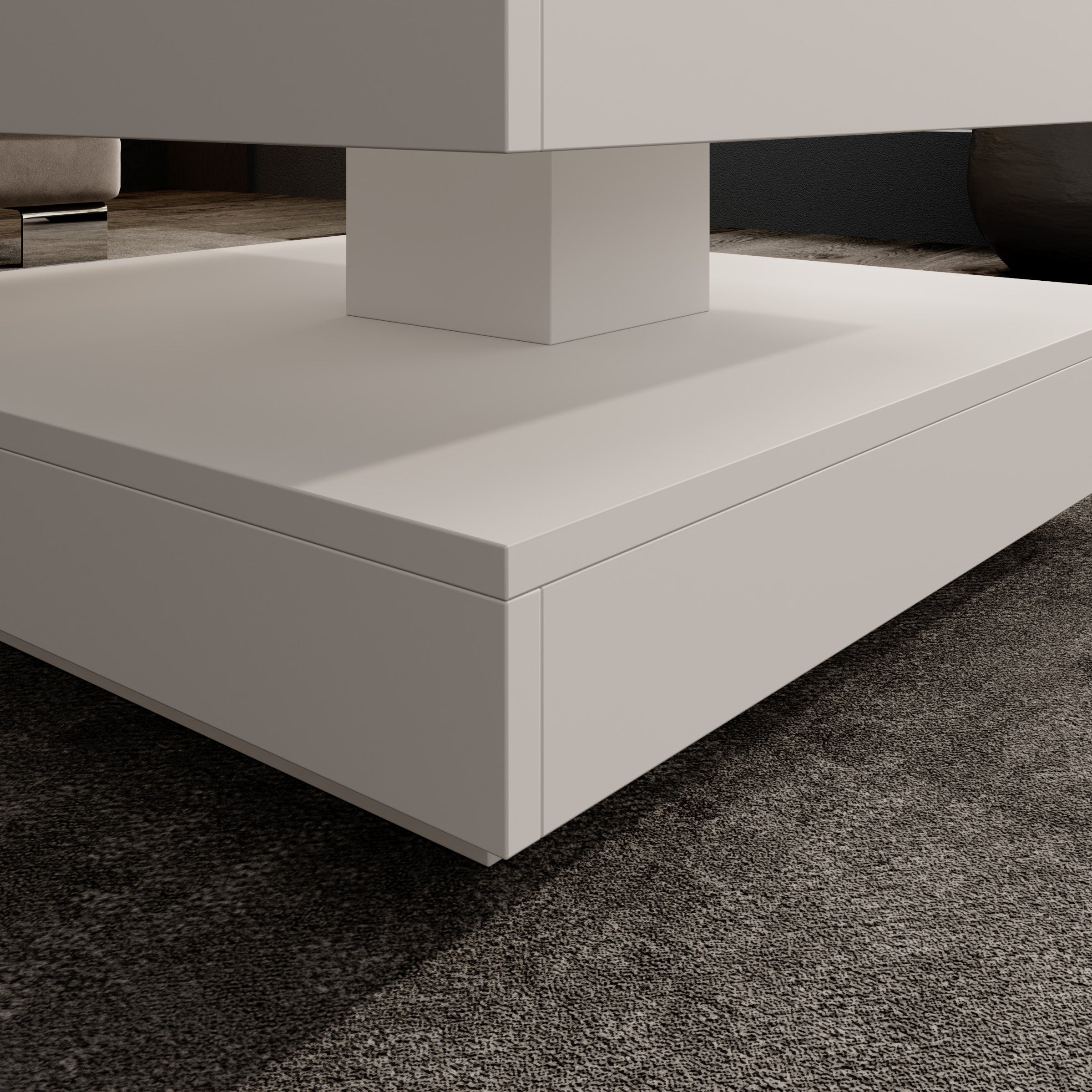 Atwood - Salontafel - Wit - 67x67x35 cm