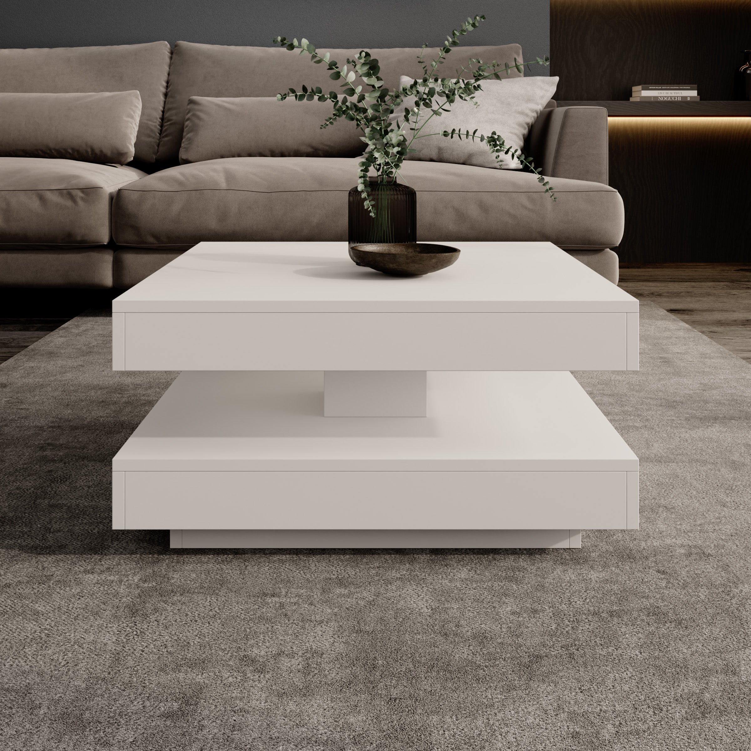 Atwood - Salontafel - Wit - 67x67x35 cm