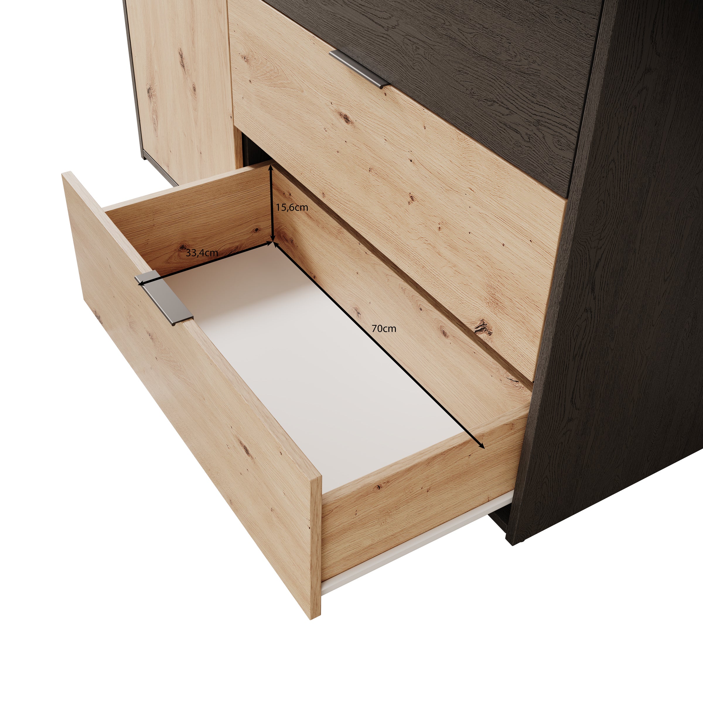Augustus - Dressoir - Eiken - 125x40x80 cm