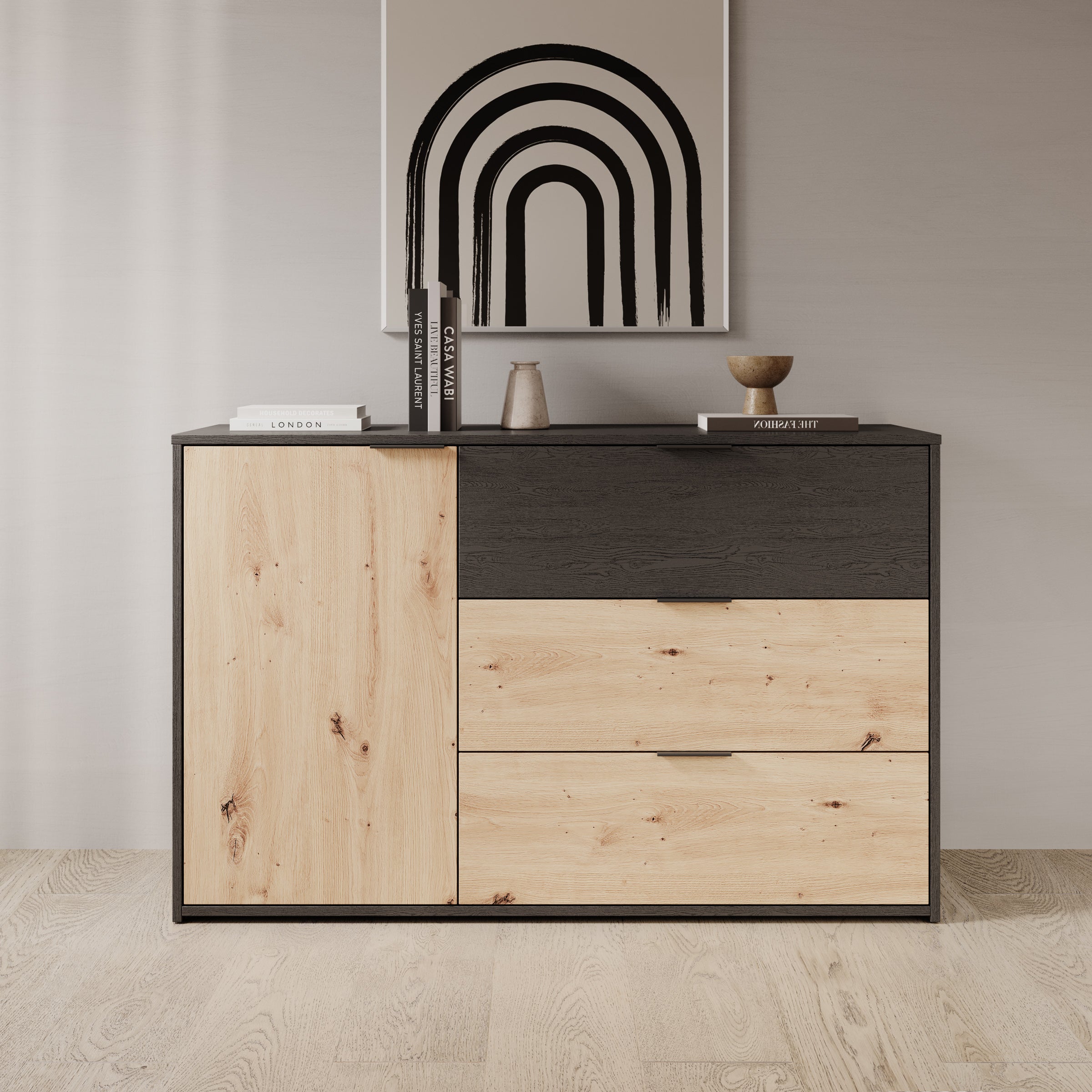 Augustus - Dressoir - Eiken - 125x40x80 cm