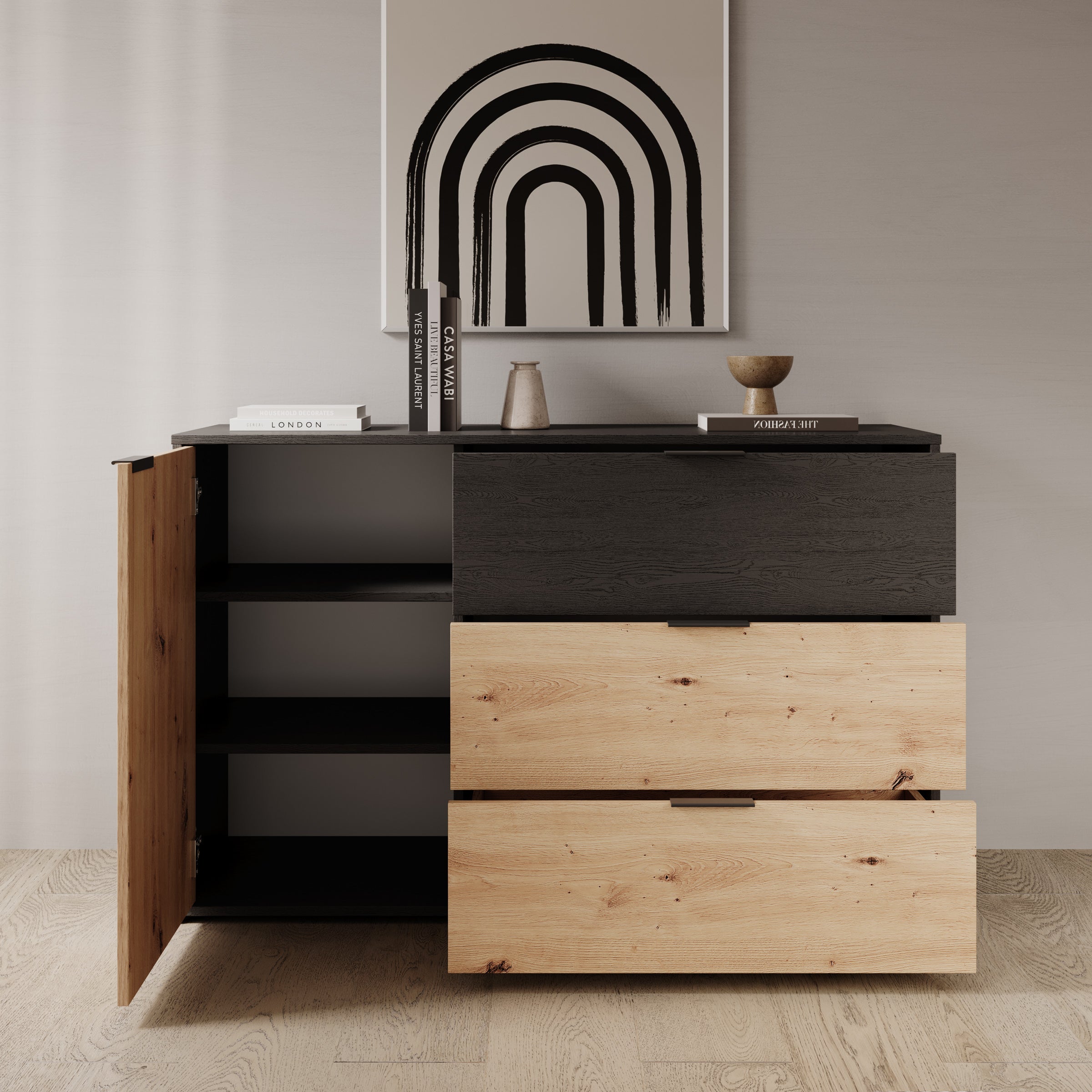 Augustus - Dressoir - Eiken - 125x40x80 cm