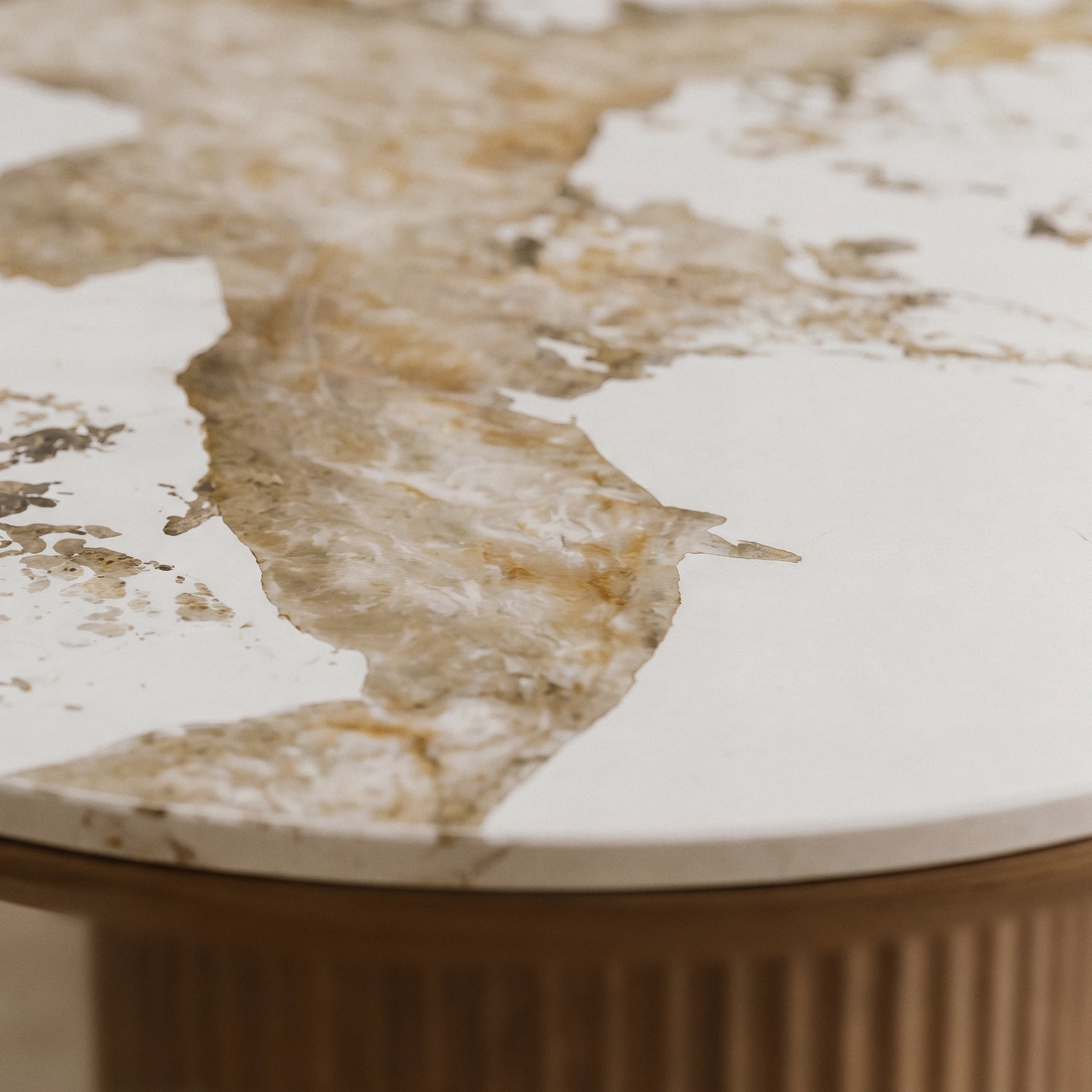 Auro - Eetkamertafel - Keramiek met marmerlook - 180x90x76 cm