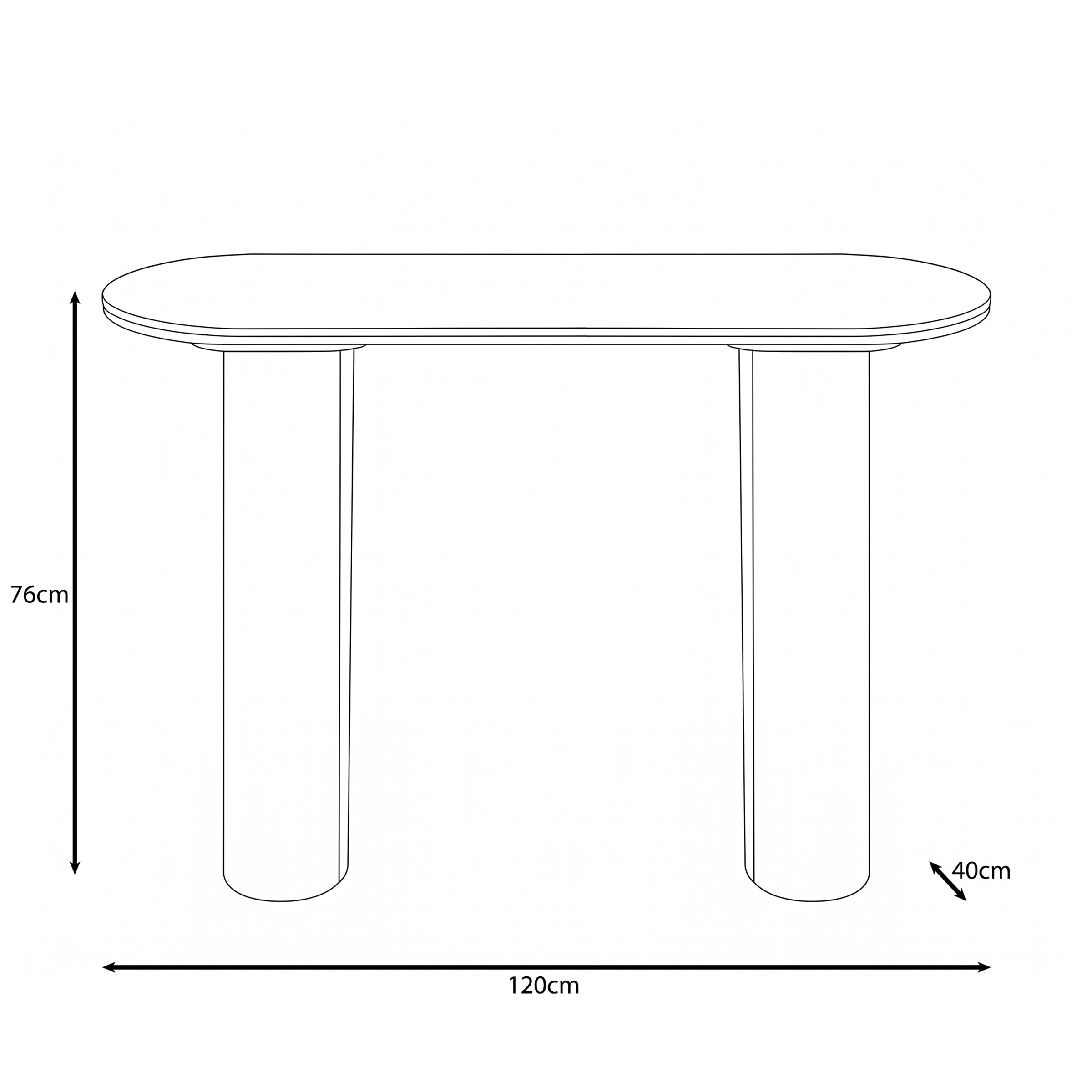 Auro - Sidetable - Keramiek met marmerlook - 120x40x76 cm