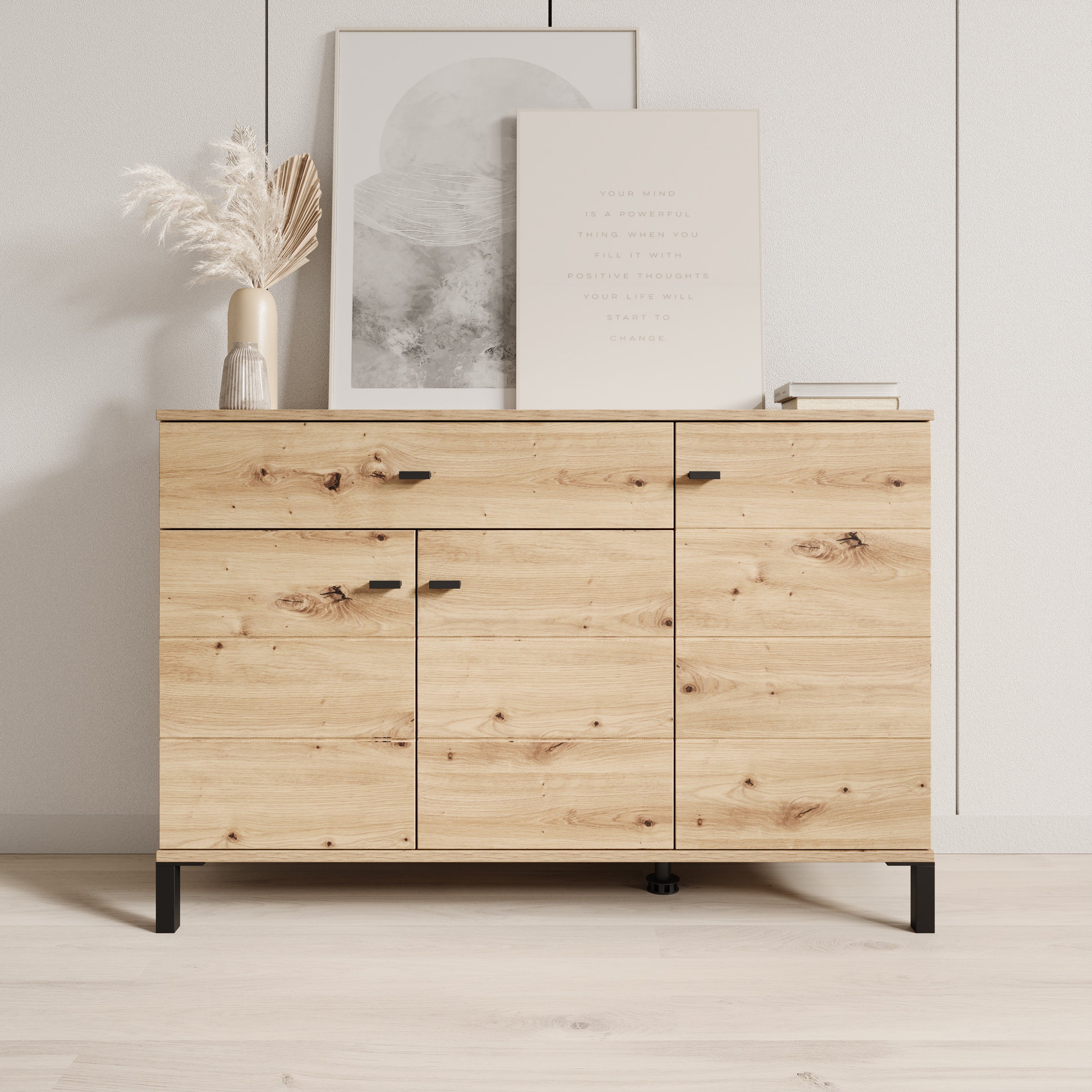 Avellio - Dressoir - Eikenpatroon - 116x35x78 cm