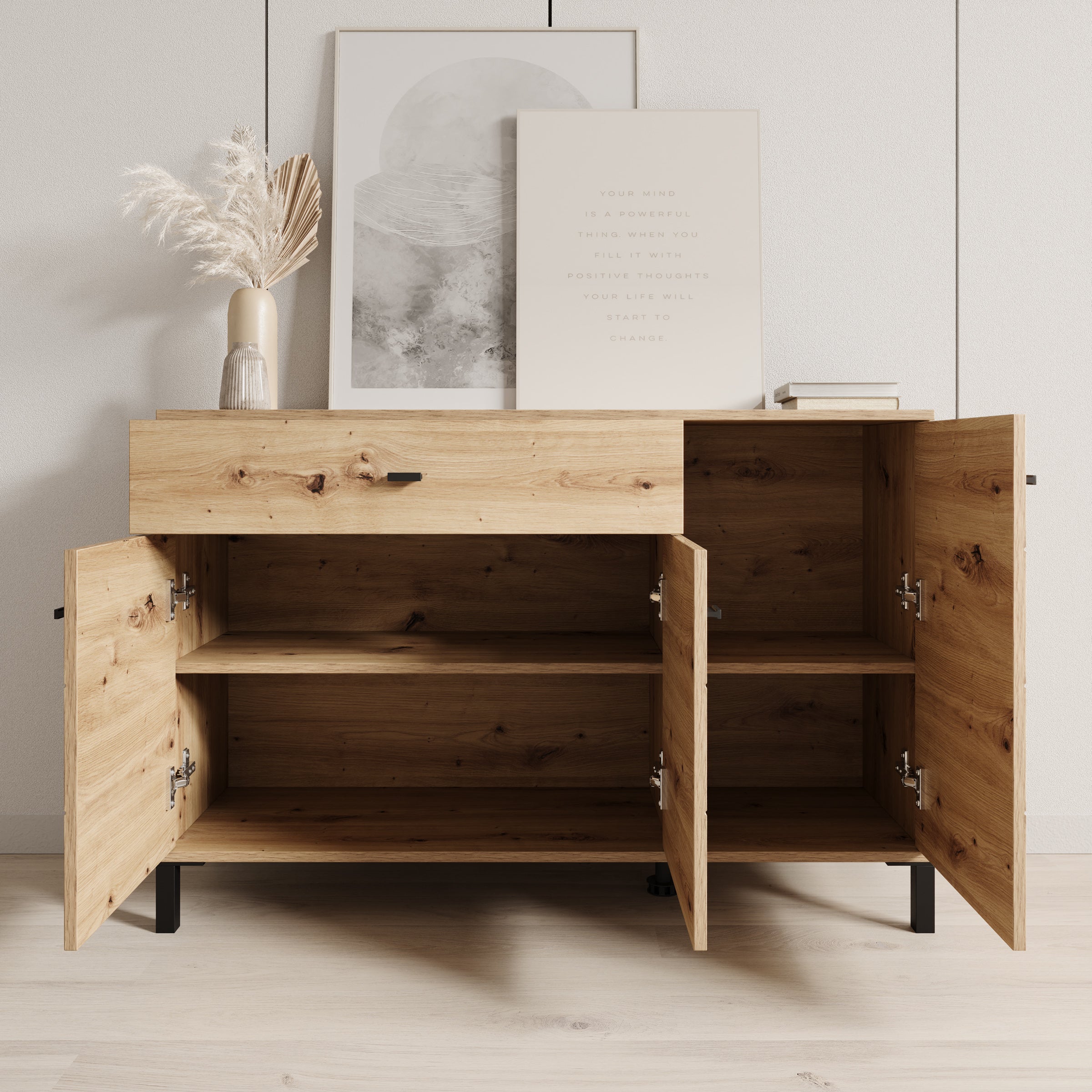 Avellio - Dressoir - Eikenpatroon - 116x35x78 cm
